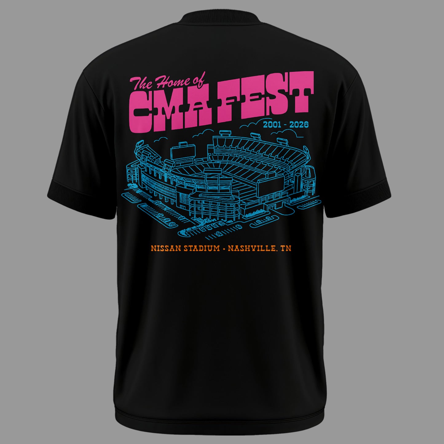 Limited Edition CMA FEST Nissan Stadium Black Tshirt 2026