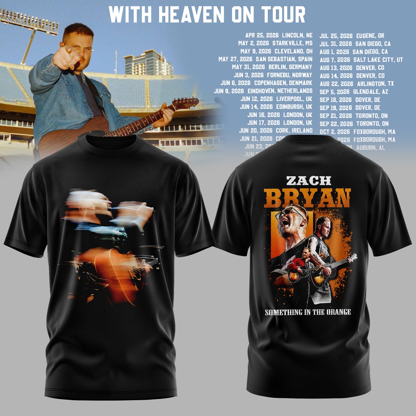 ZACH BRYAN 2026 TOUR MERCH T-SHIRT – LIMITED DROP 🔥