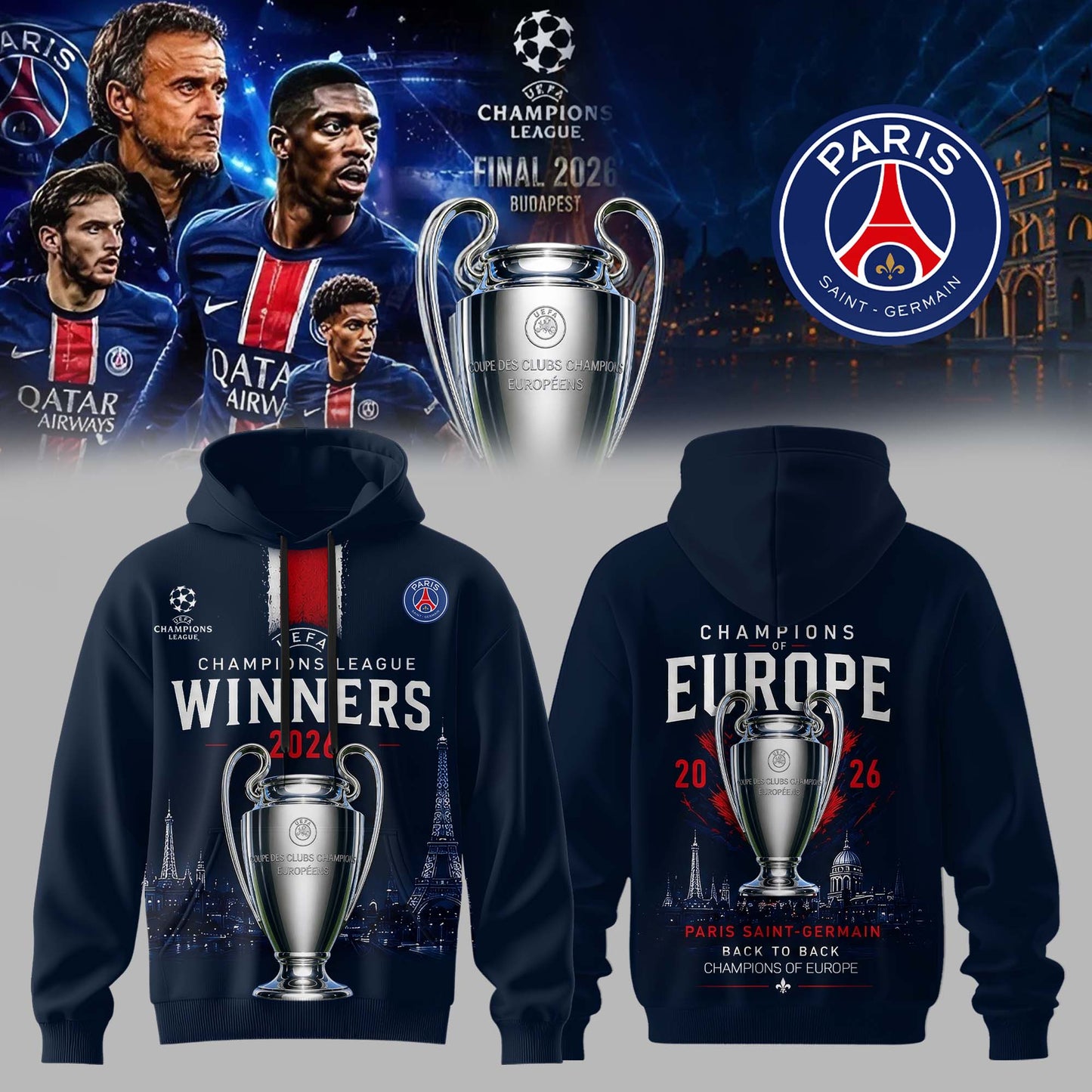 _ UEFA Champions League Winners 2026 Edition Hoodie