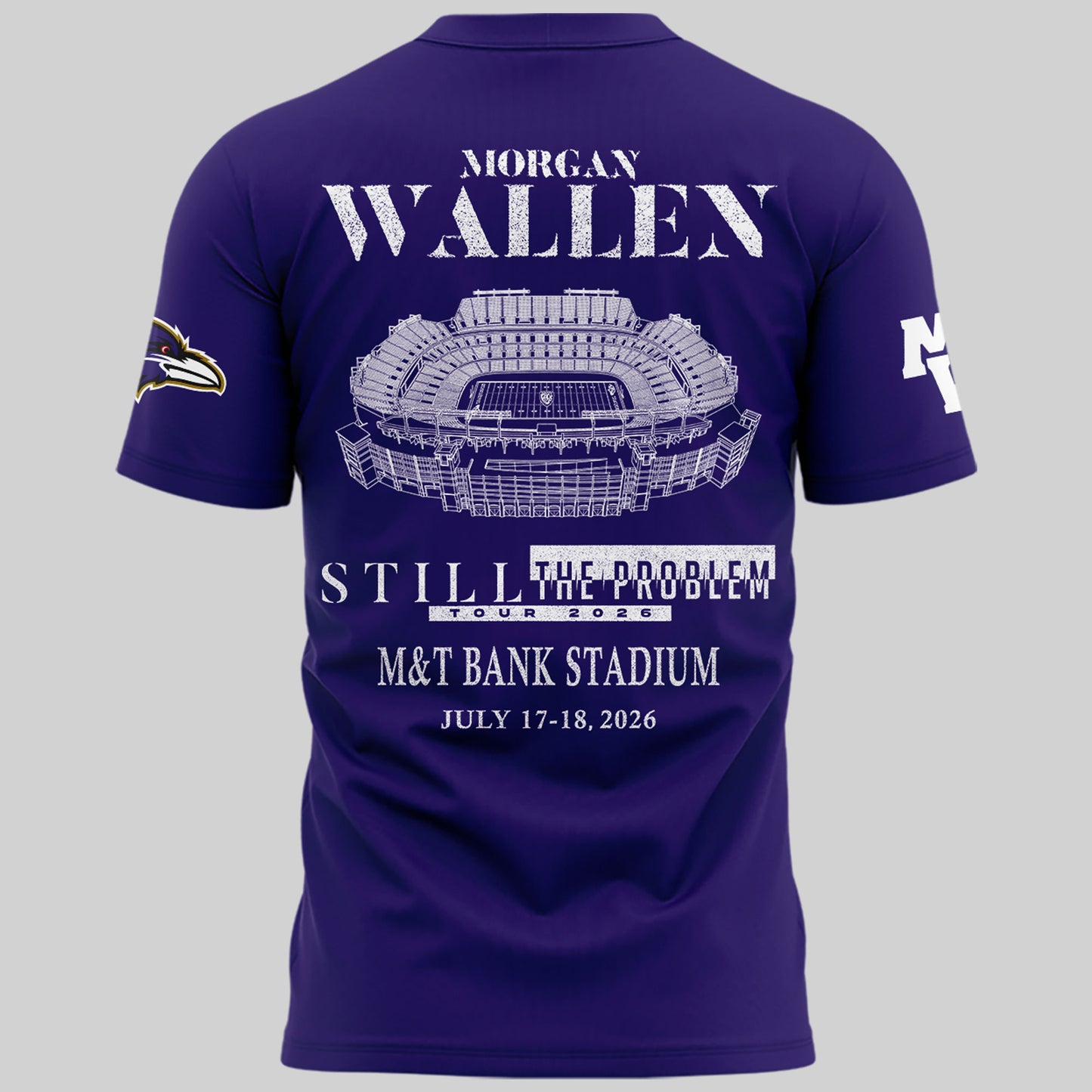 1.Special New Edition Baltimore Ravens x Morgan Wallen Tshirt 2026