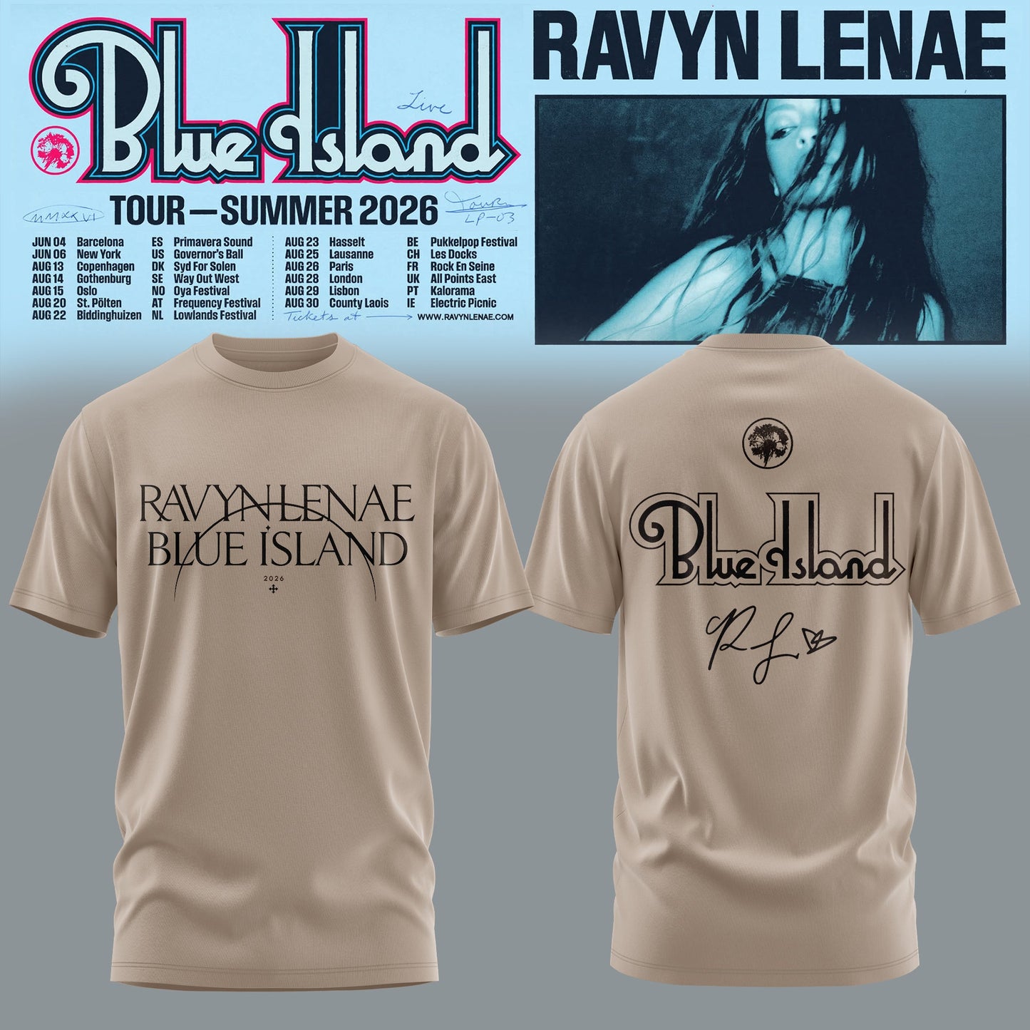 Ravyn Lenae “Blue Island” Tour Tshirt Collection Is Here