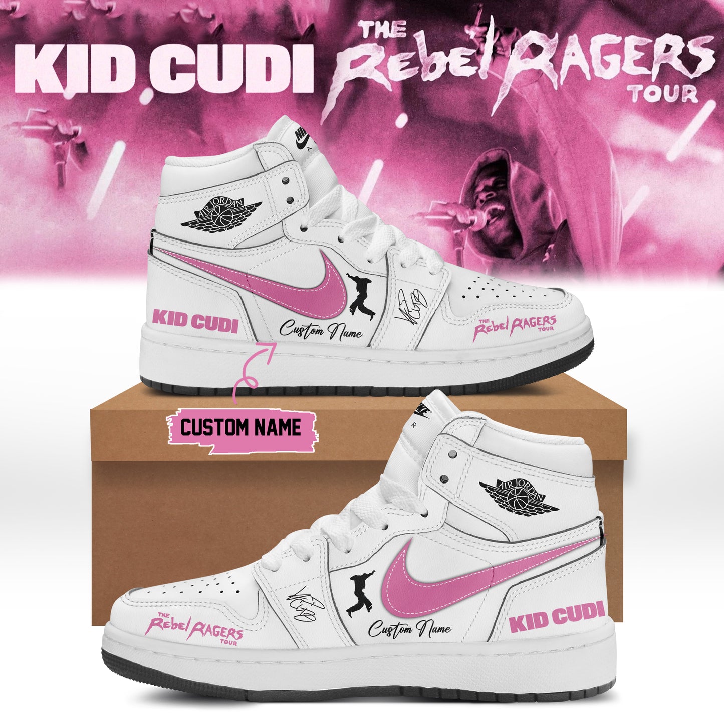 ,,KID CUDI ”The Rebel Ragers Tour 2026” Limited Edition Signature – Shoes 4