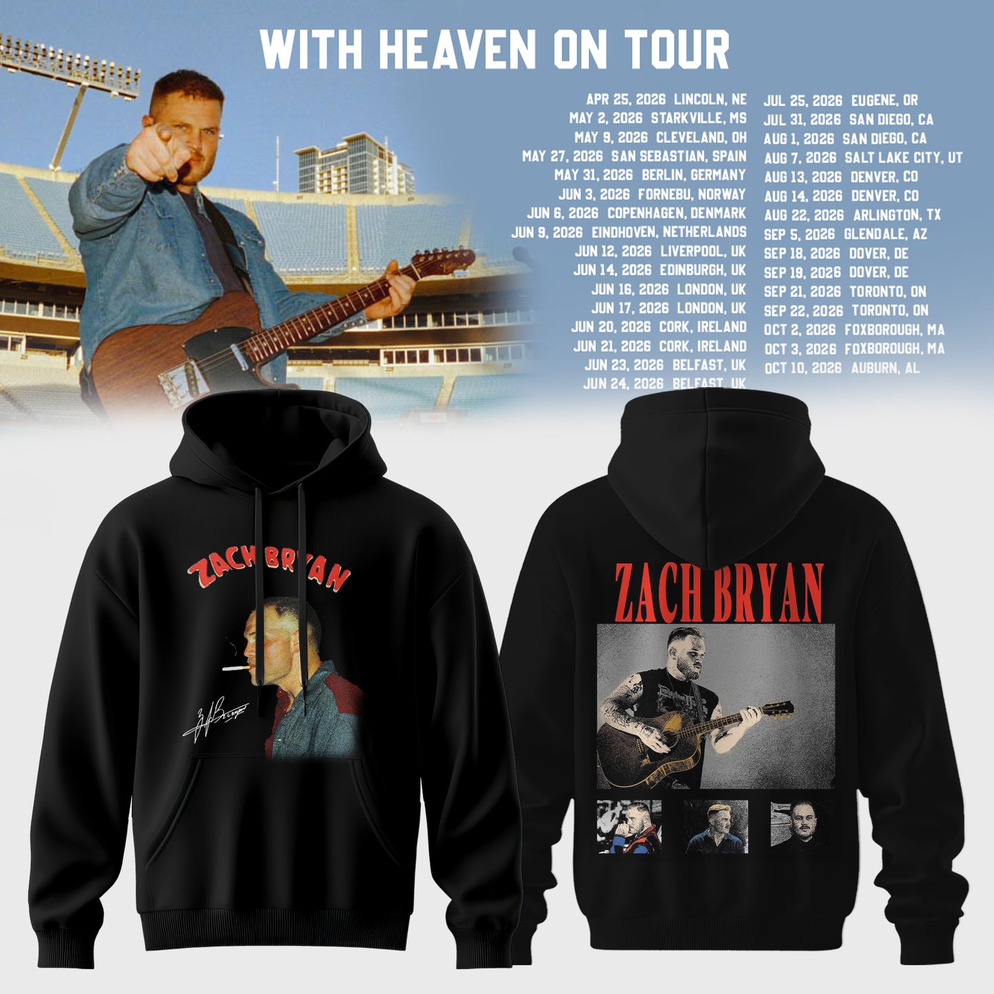 ZACH BRYAN 2026 TOUR MERCH HOODIE – LIMITED DROP 🔥