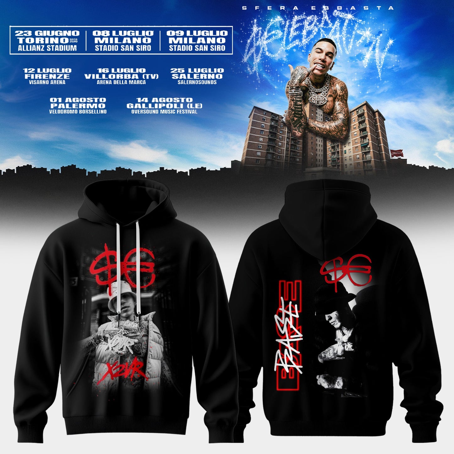 Sfera Ebbasta Tour 2026 Limited Hoodie