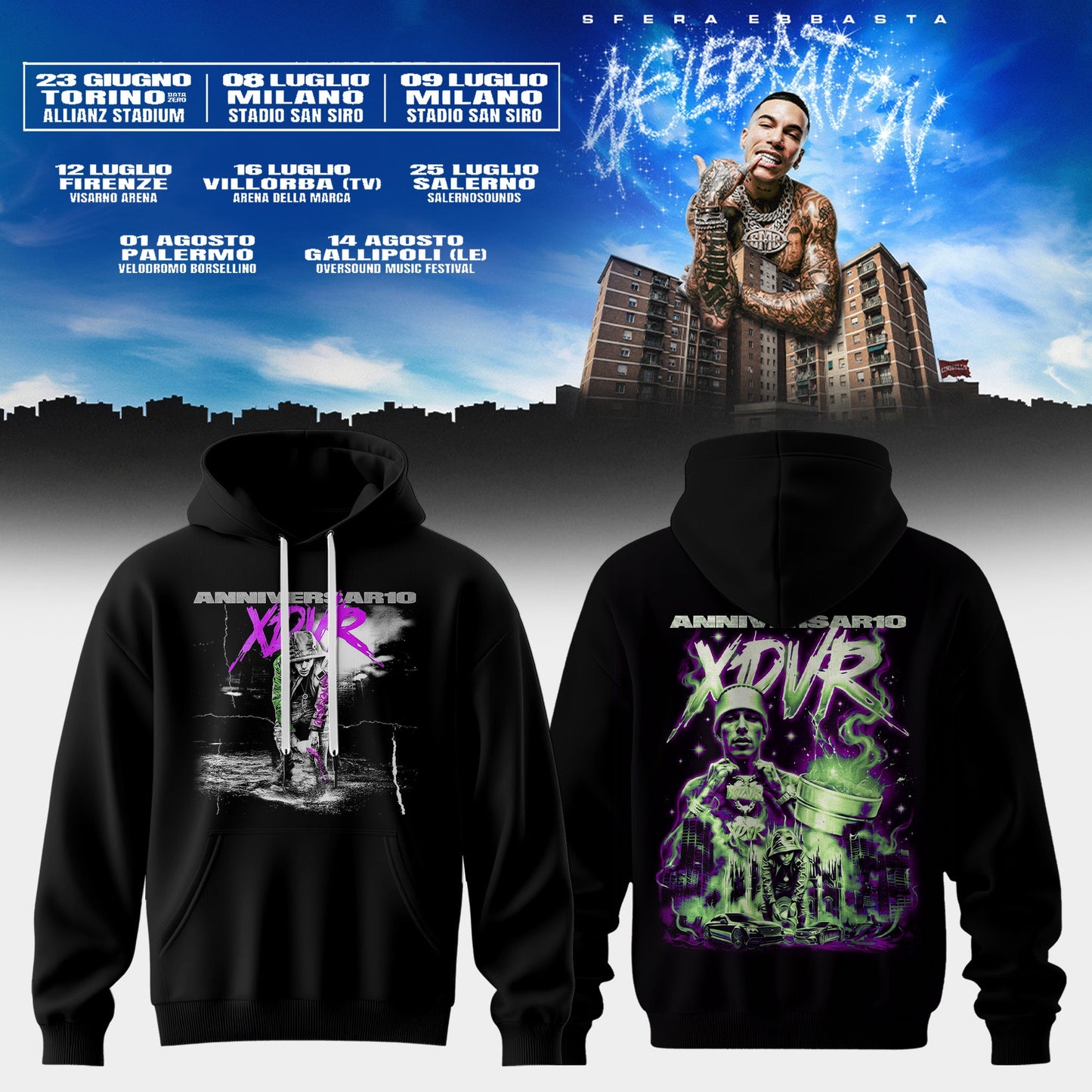 Sfera Ebbasta Tour 2026 Limited Hoodie