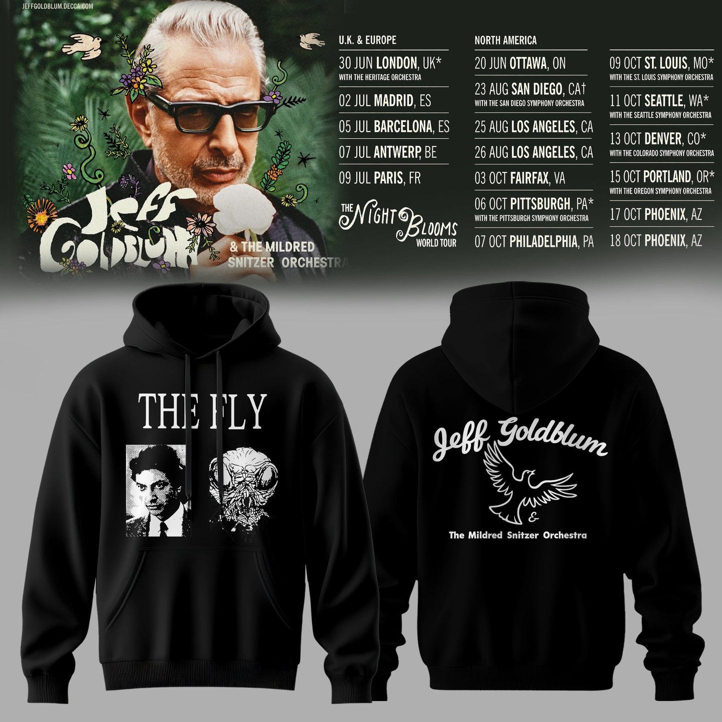 JEFF GOLDBLUM LIMITED EDITION TOUR HOODIE COLLECTION