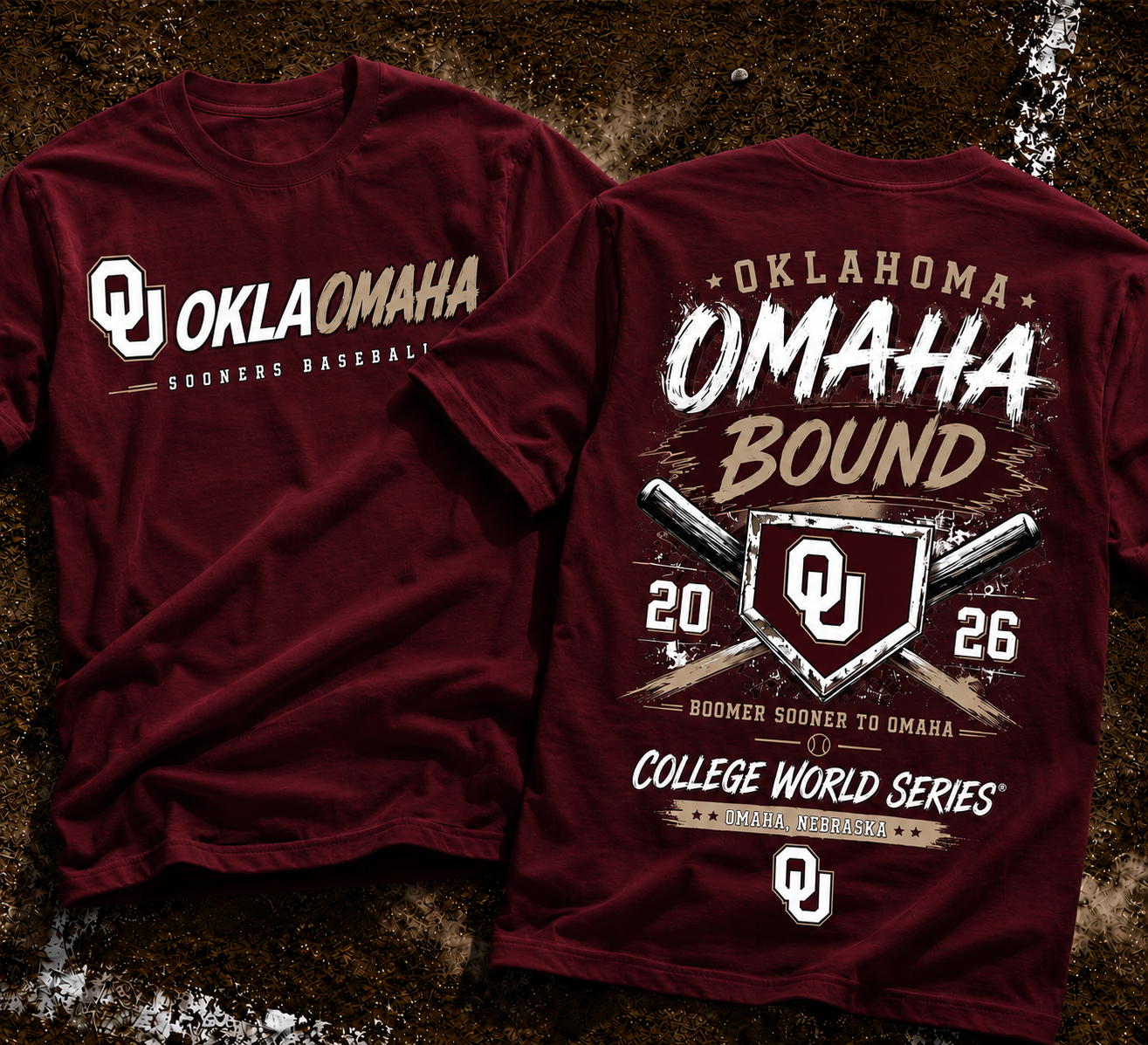 Oklahoma Sooners Baseball 2026 NCAA Baseball Men’s College World Series OMAHA Tshirt