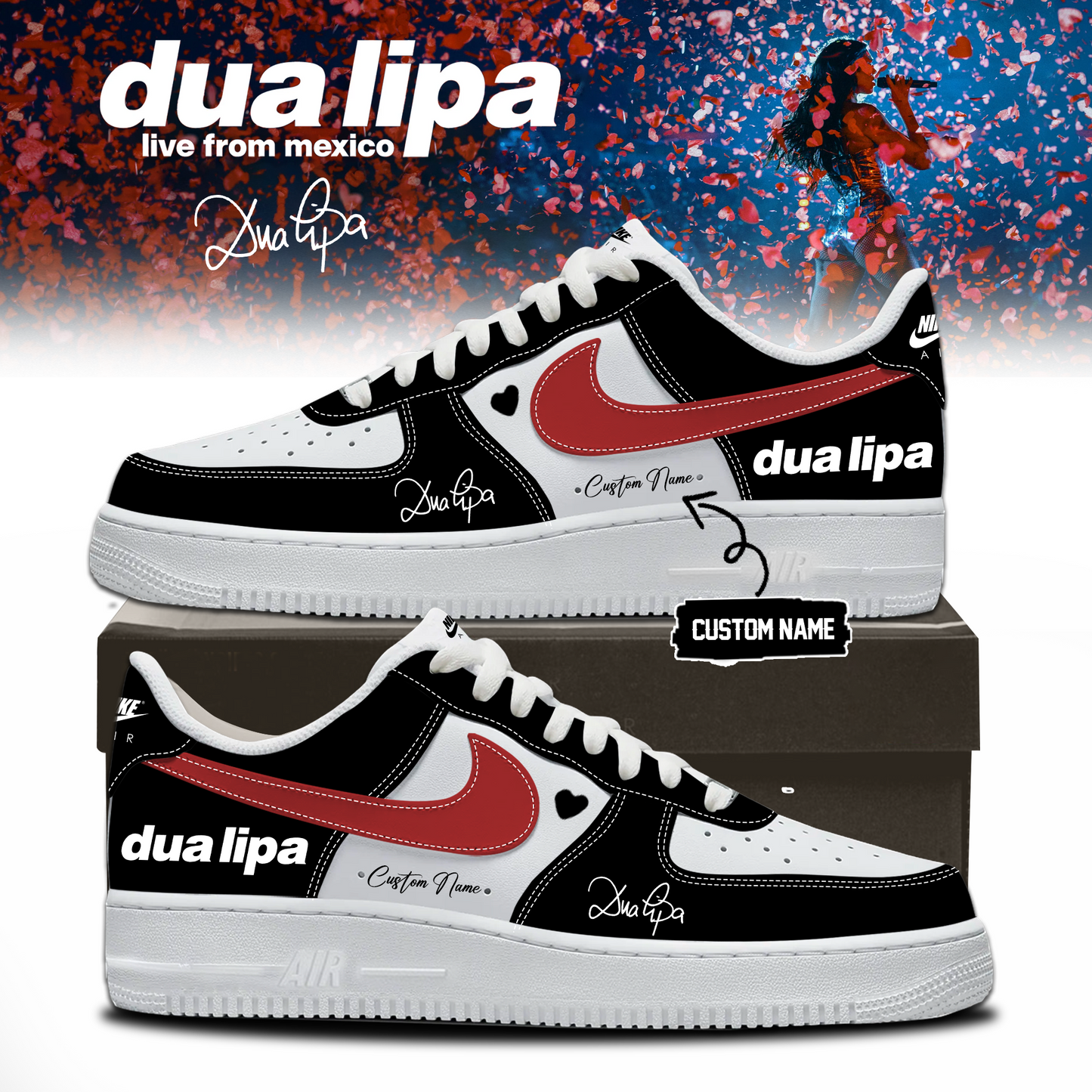 ,,.DUA LIPA “live from mexico” Limited Edition Signature – Shoes 1
