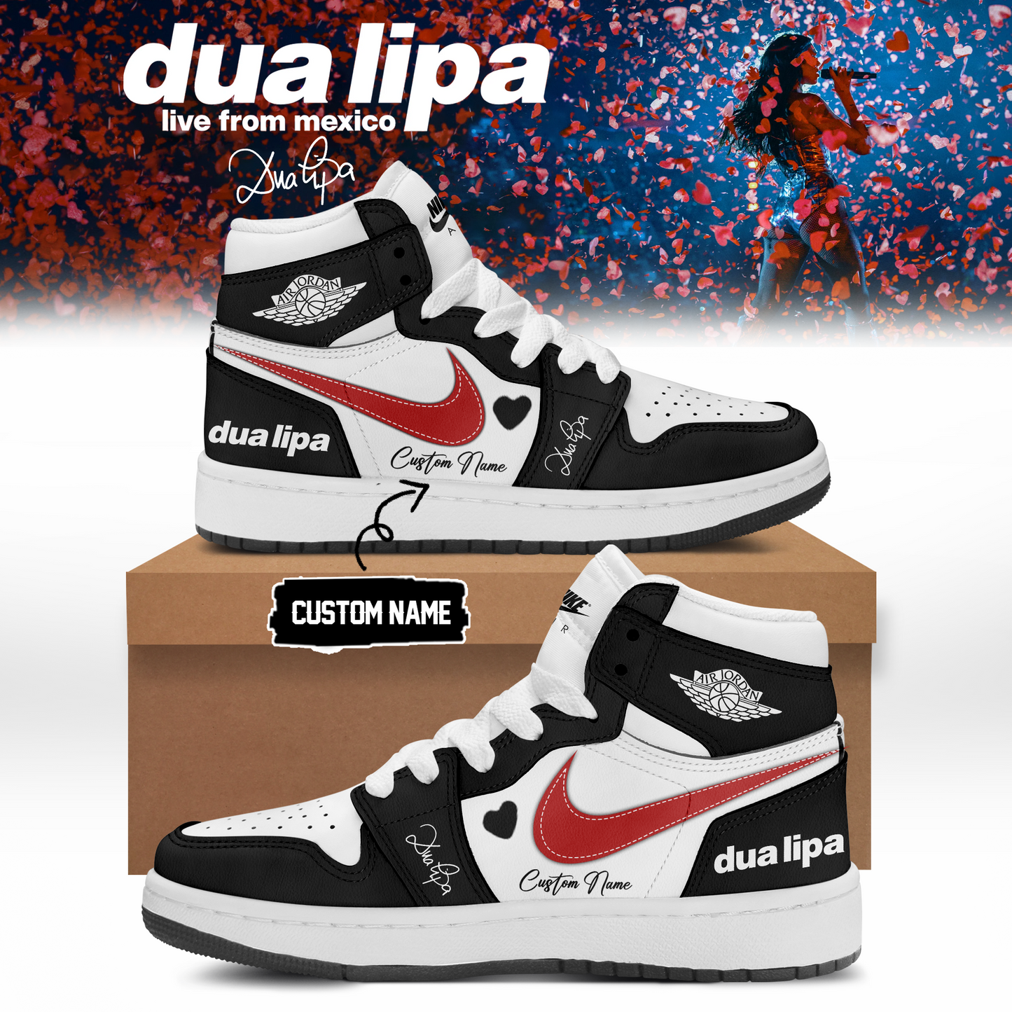 ,,.DUA LIPA “live from mexico” Limited Edition Signature – Shoes 1
