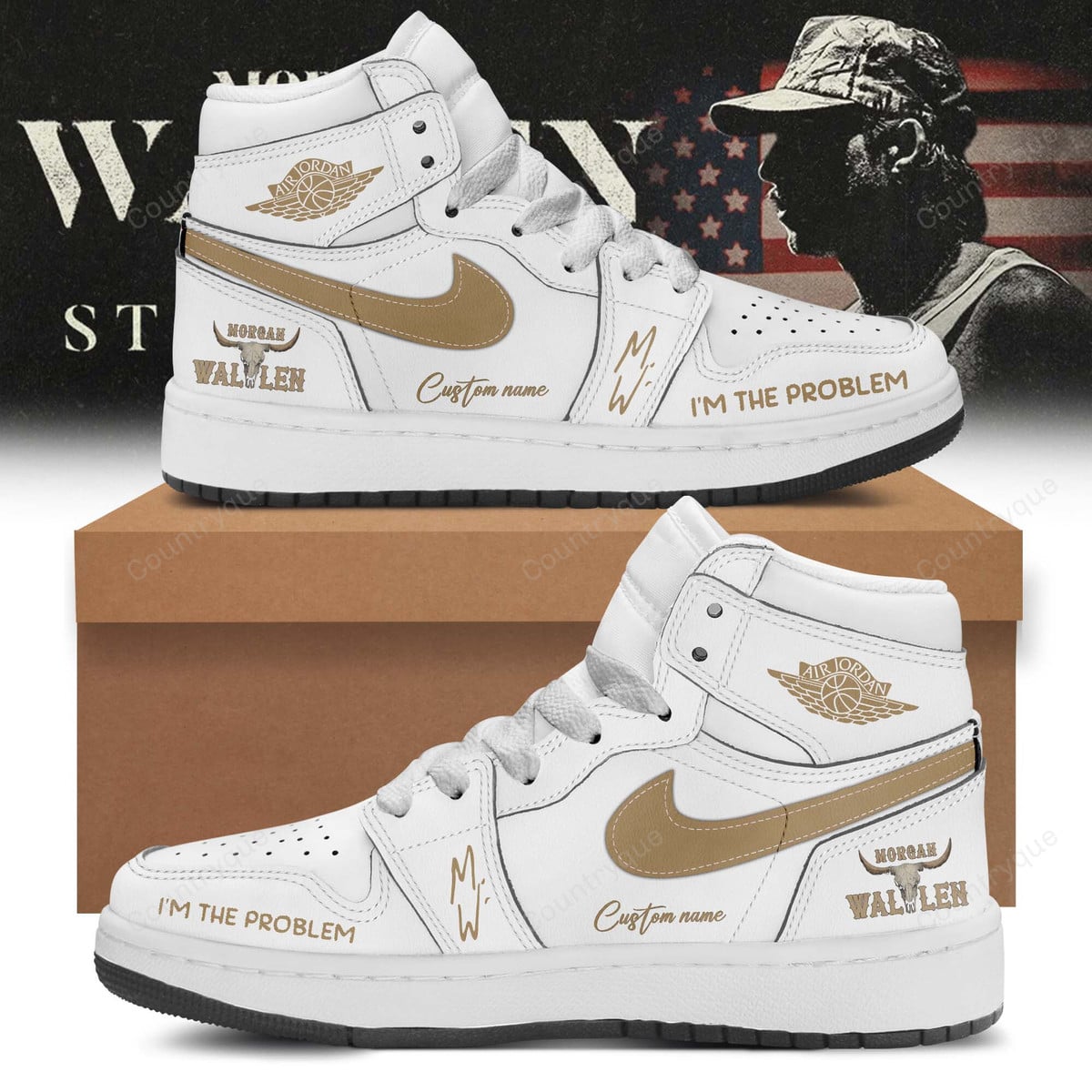 Custom Name Morgan Wallen Still The Problem Tour Shoes 2026 v7 AJ High Top Shoes
