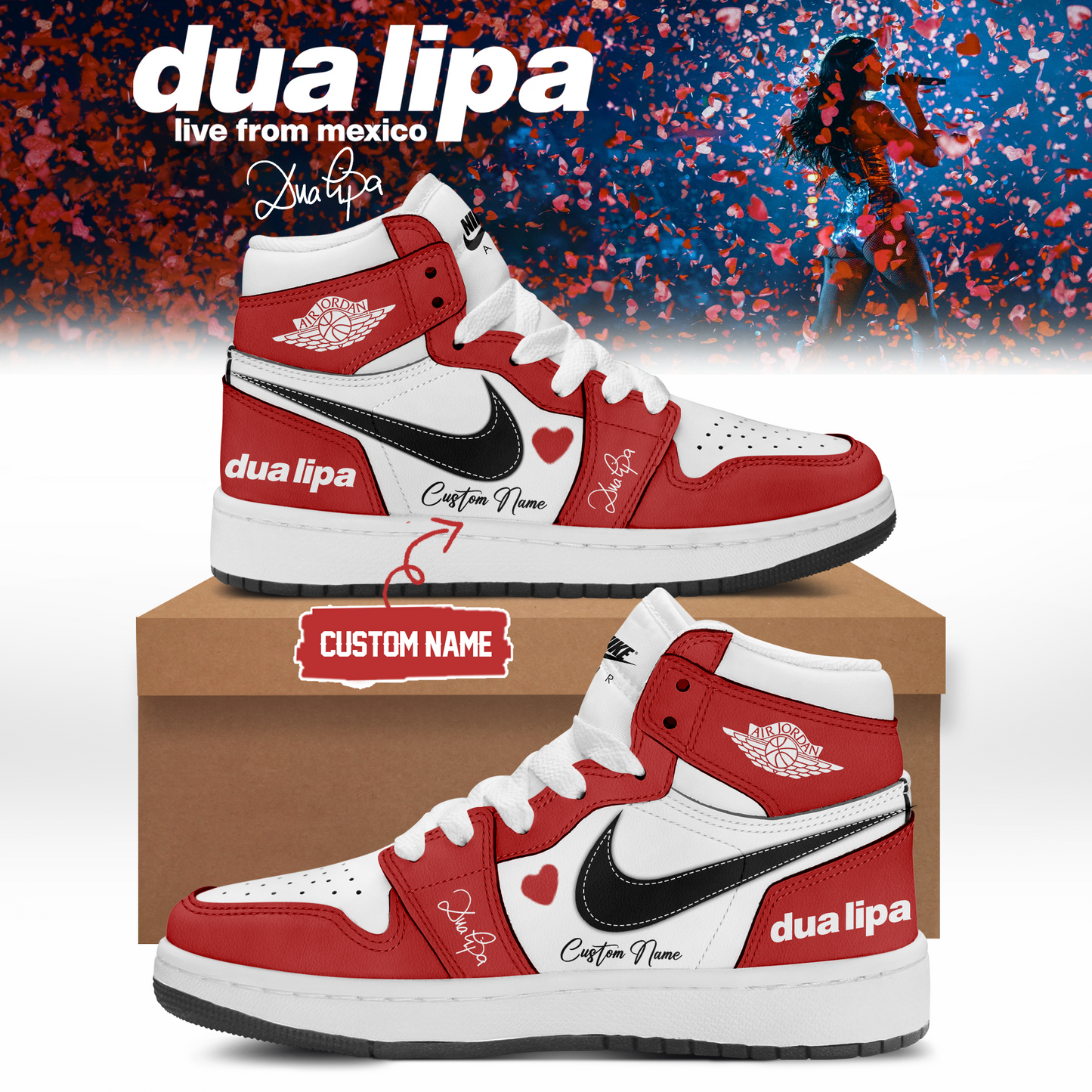 ,,.DUA LIPA “live from mexico” Limited Edition Signature – Shoes 7