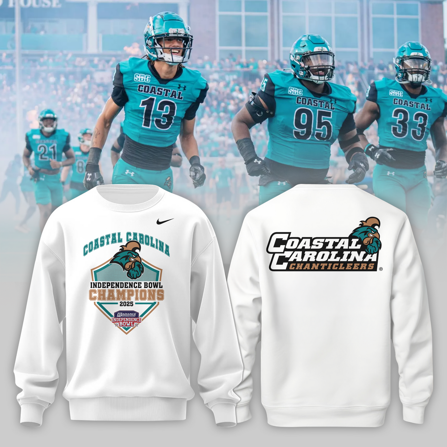 COASTAL CAROLINA – CHAMPIONS 2025 RADIANCE TECHNOLOGIES INDEPENDENCE BOWL Sweater