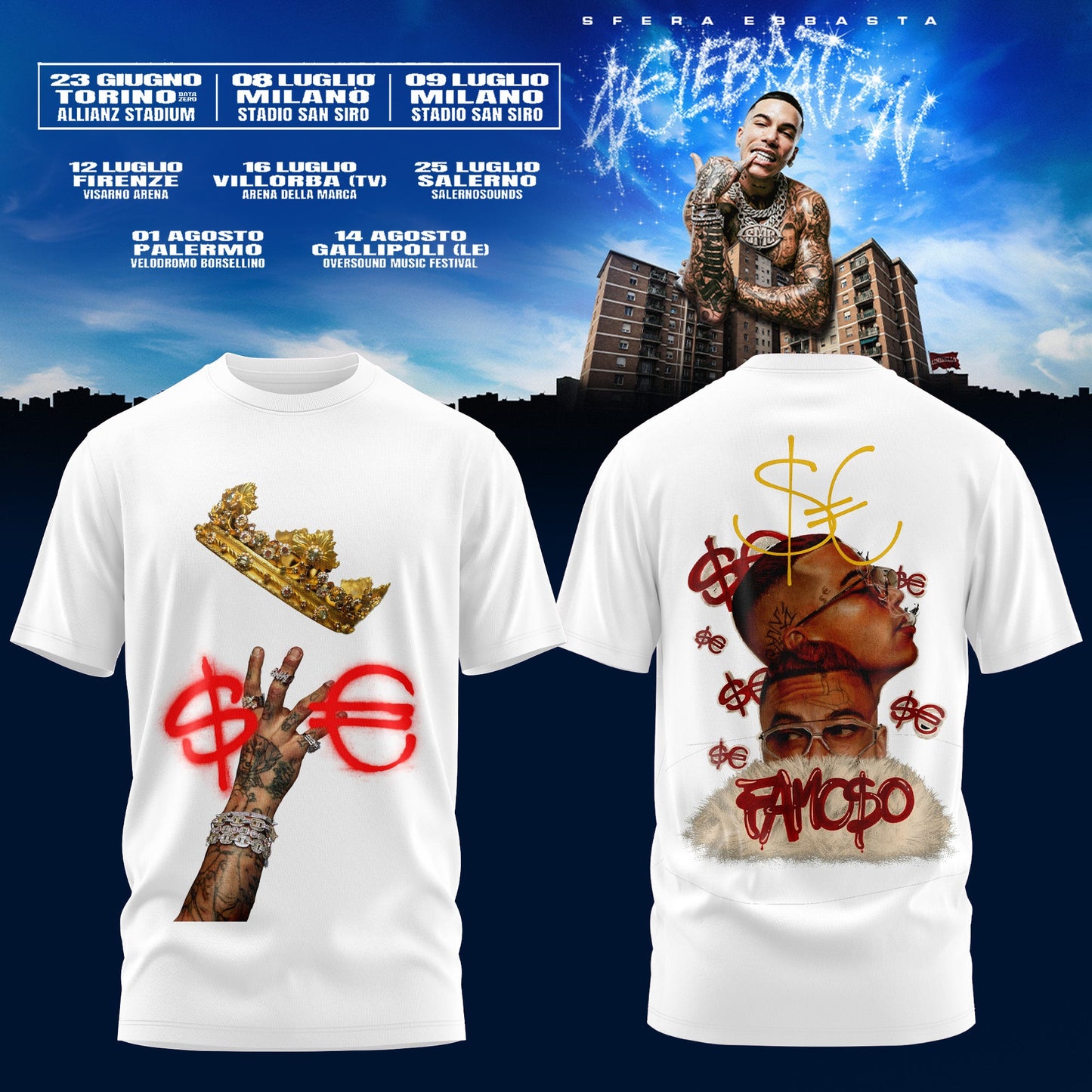 Sfera Ebbasta Tour 2026 Limited Tshirt