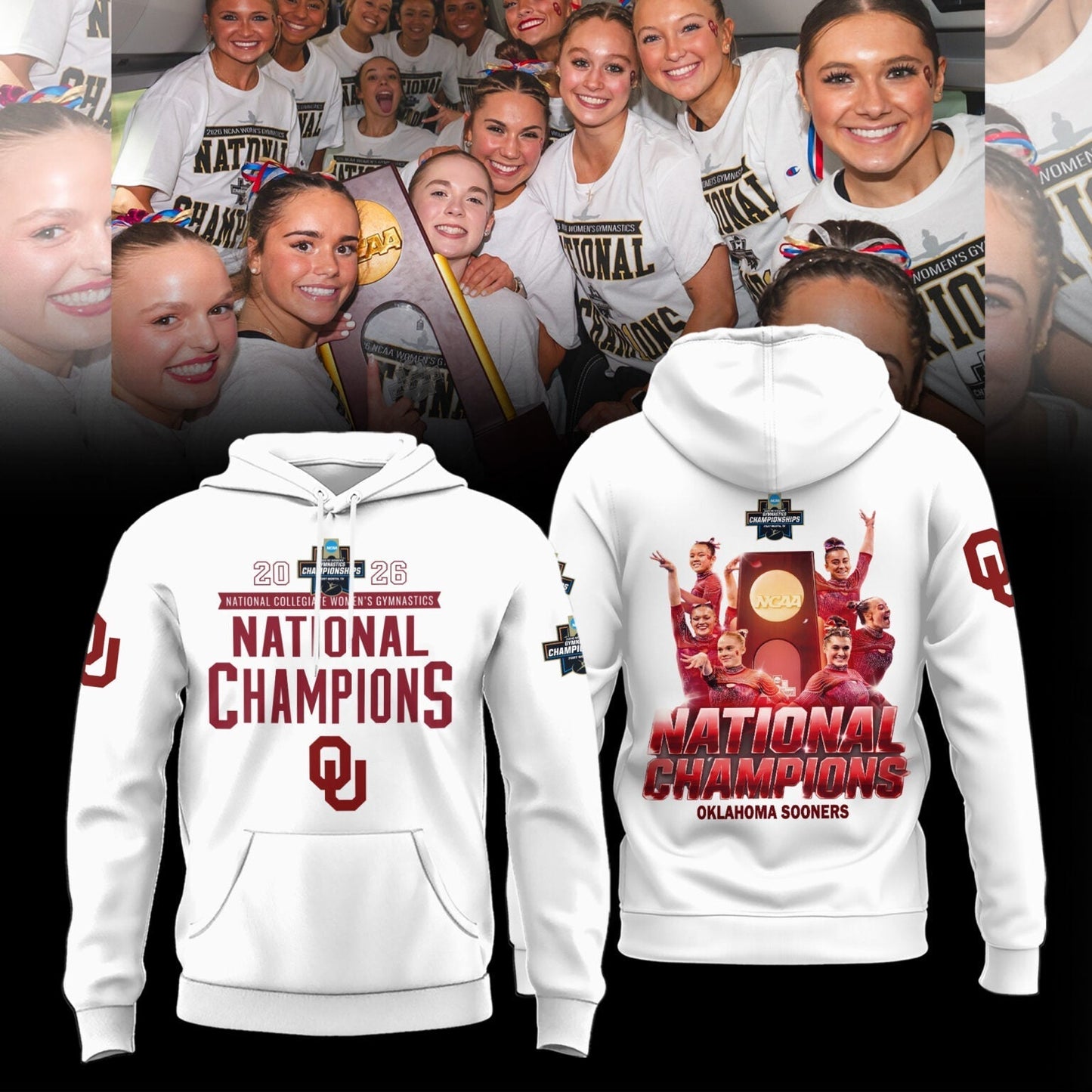 Oklahoma Women's Gymnastics 2026 NCAA National Champions Hoodie