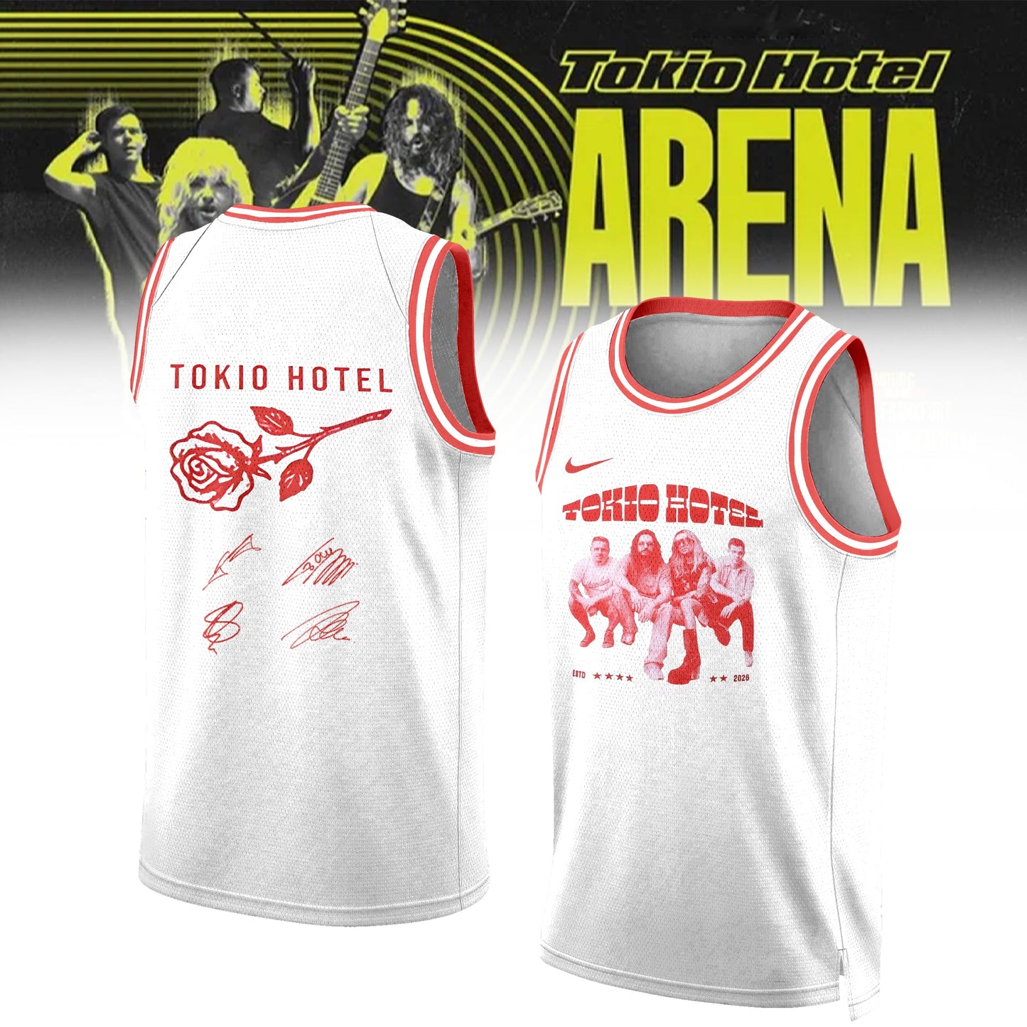 ,,.Tokio Hotel ”ARENA TOUR 2026” Limited Edition Signature – Jersey