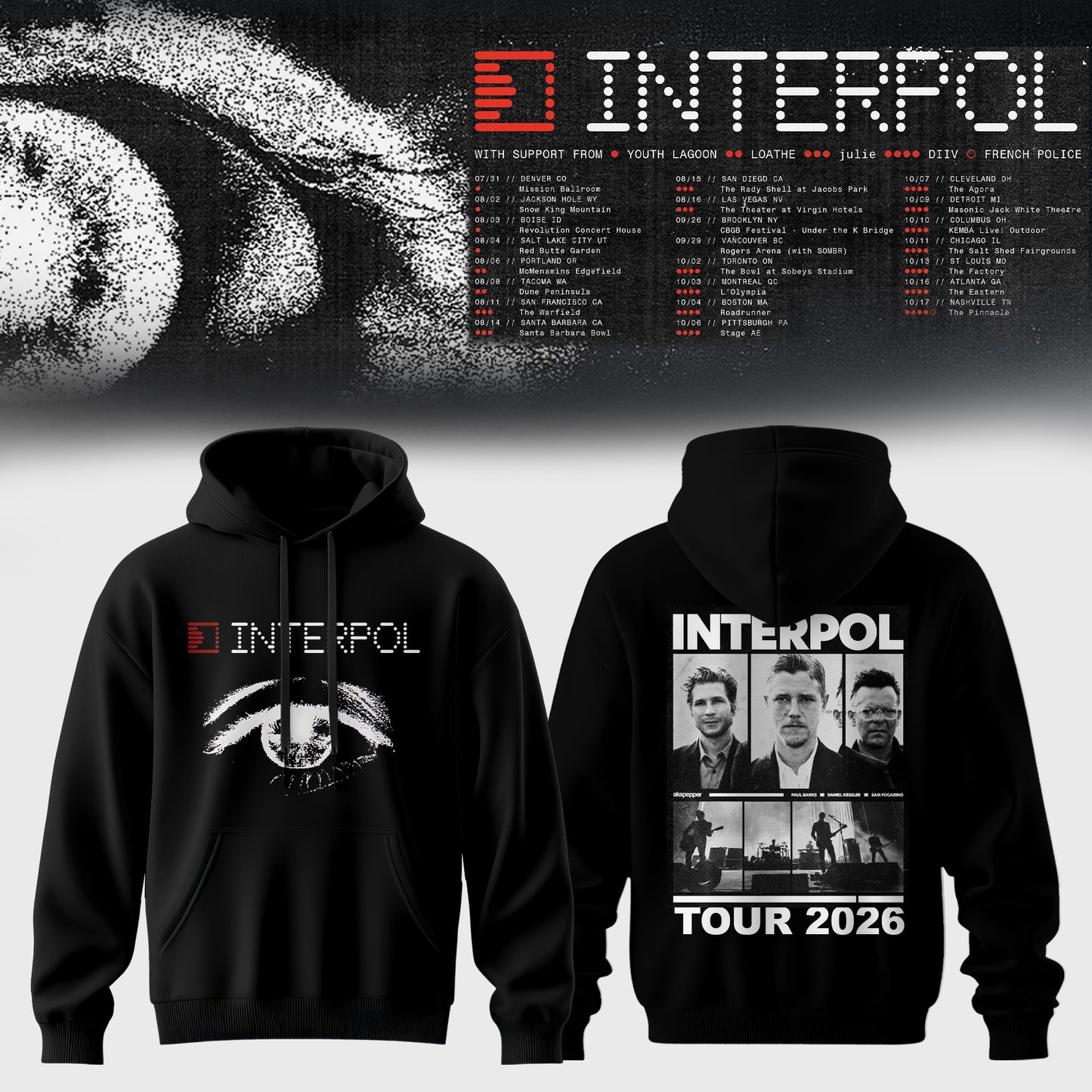 INTERPOL NORTH AMERICA TOUR 2026 Hoodie