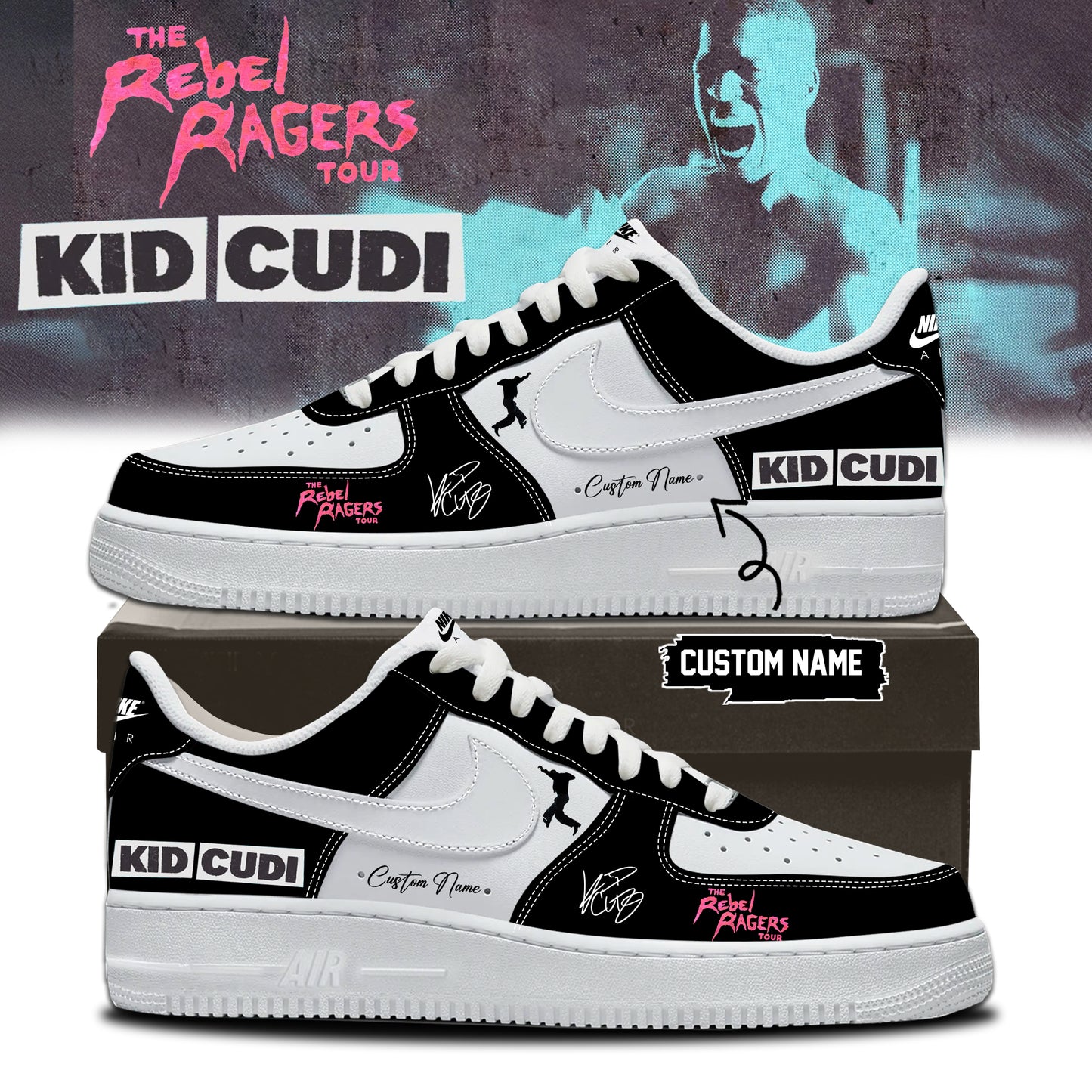 ,,KID CUDI ”The Rebel Ragers Tour 2026” Limited Edition Signature – Shoes 8