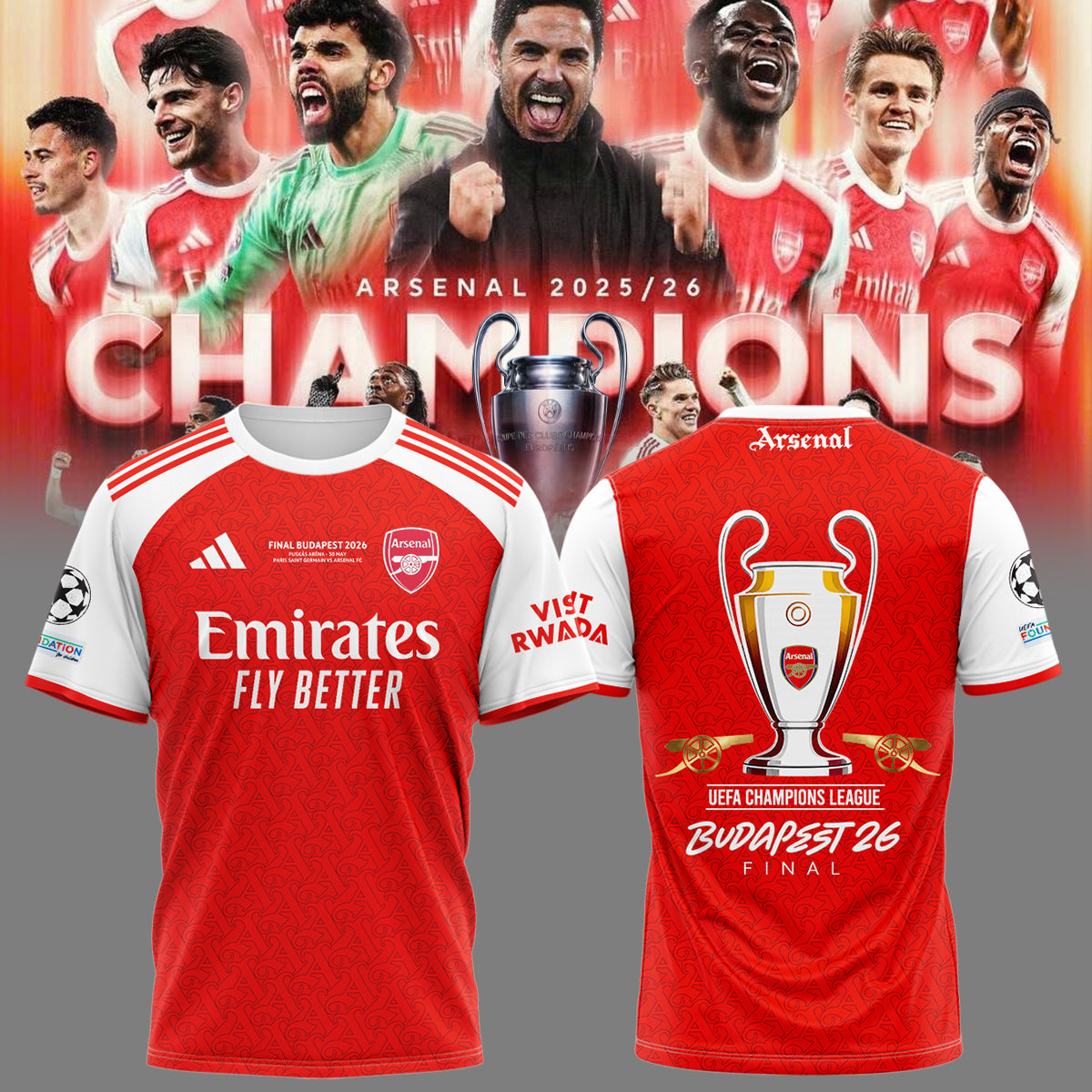 ,,Arsenal Champions League Winners 25/26 Jersey