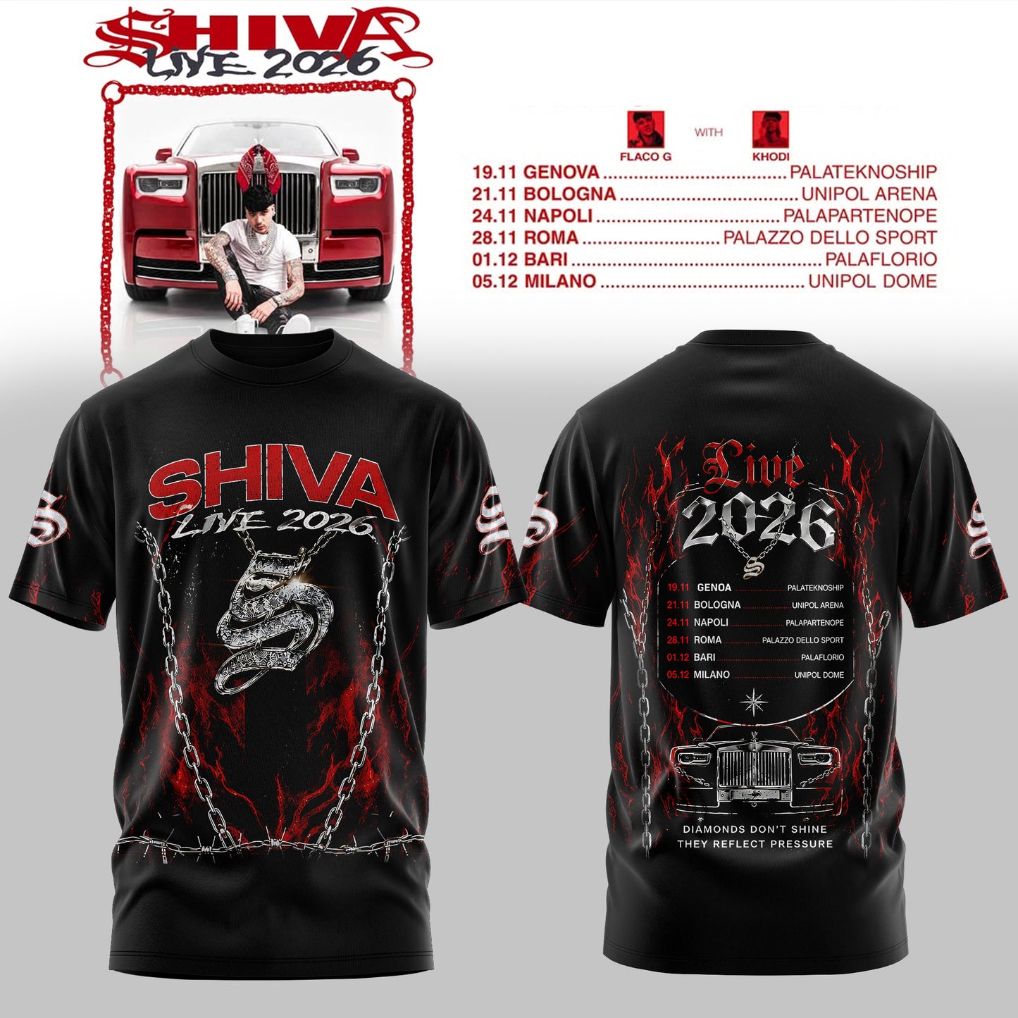 SHIVA Live Tour 2026 T-shirt