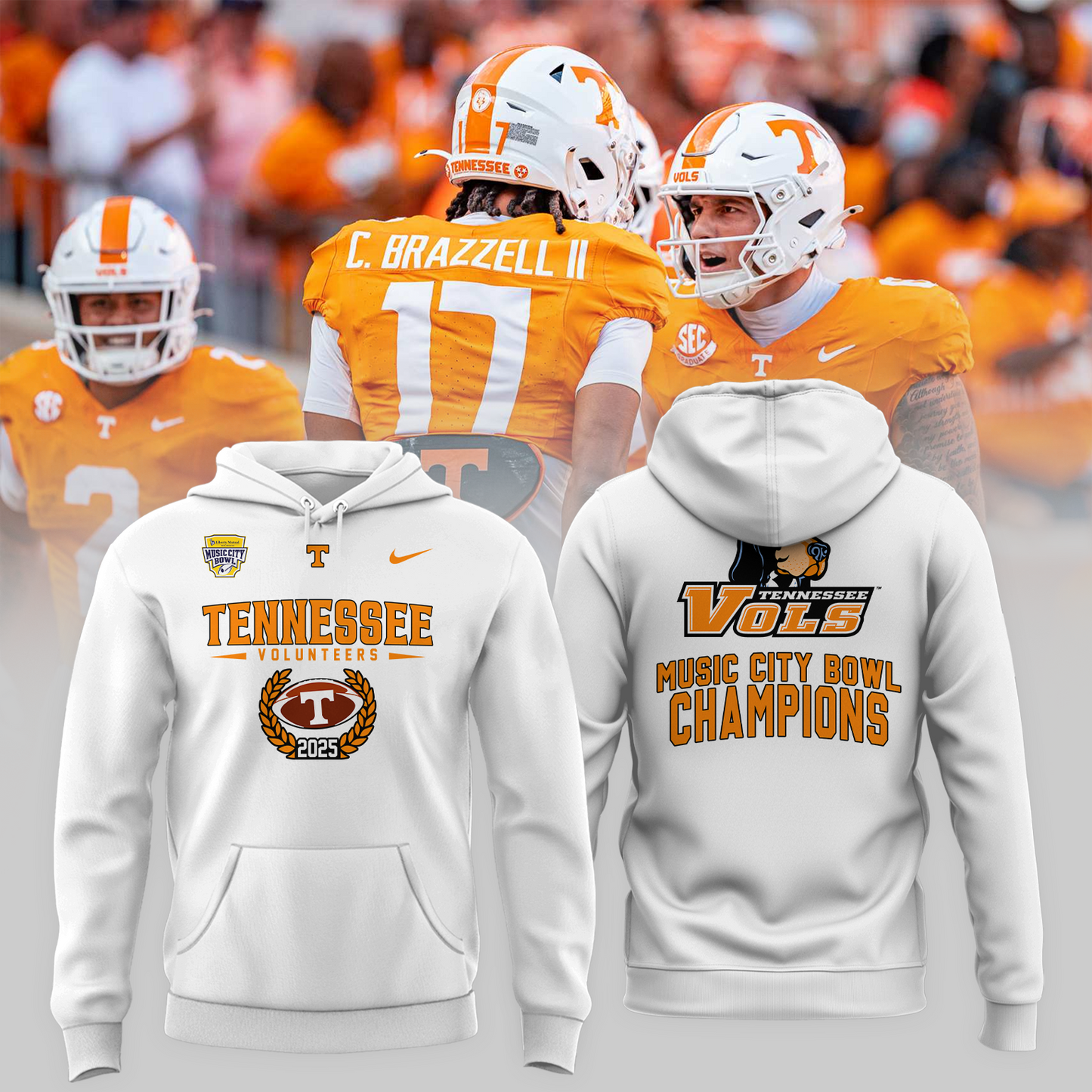 TENNESSEE – LIBERTY MUTUAL MUSIC CITY BOWL CHAMPIONS 2025 Hoodie