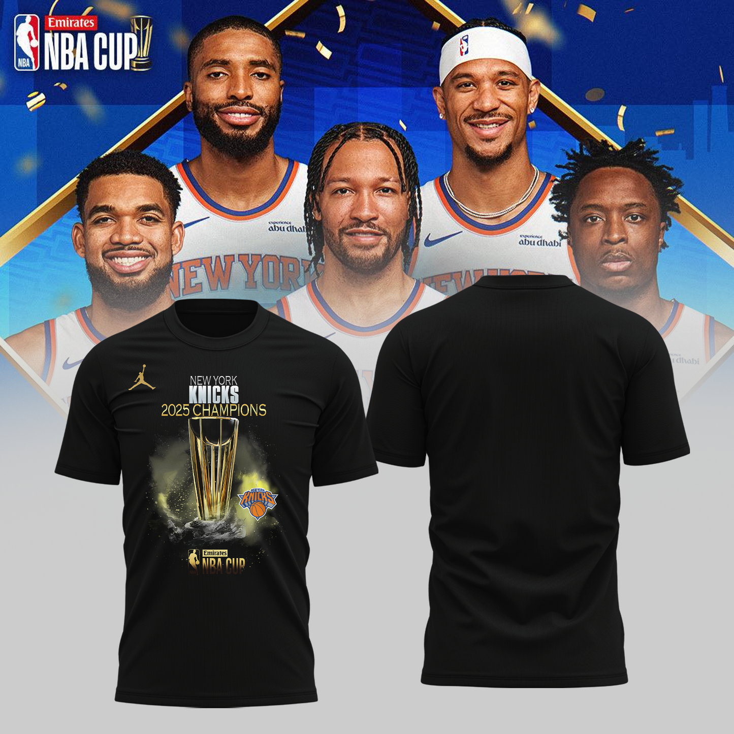 New York Knicks 2025 Cup Champions TShirt