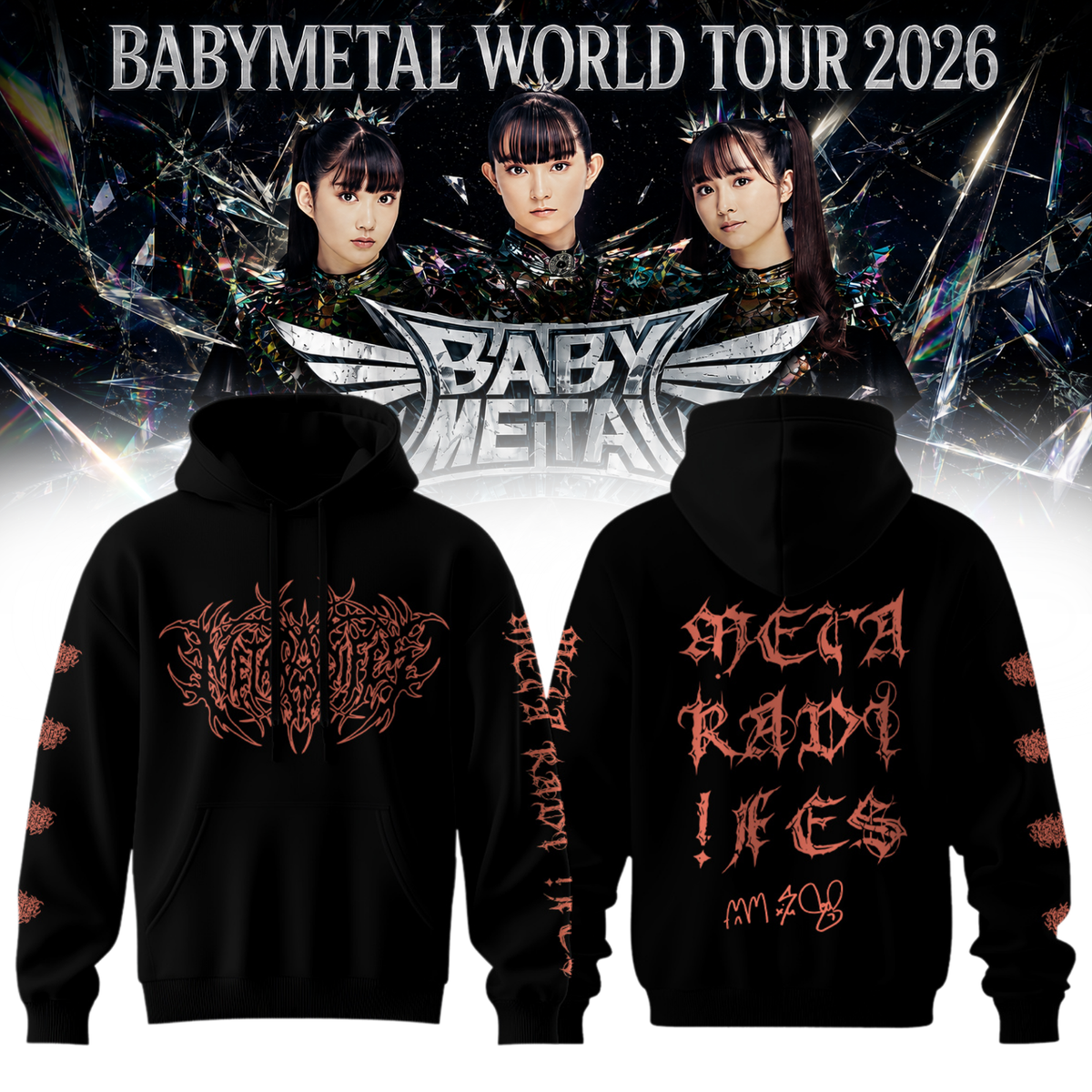 BABYMETAL “WORLD TOUR 2026” Signature Limited Edition – Hoodie