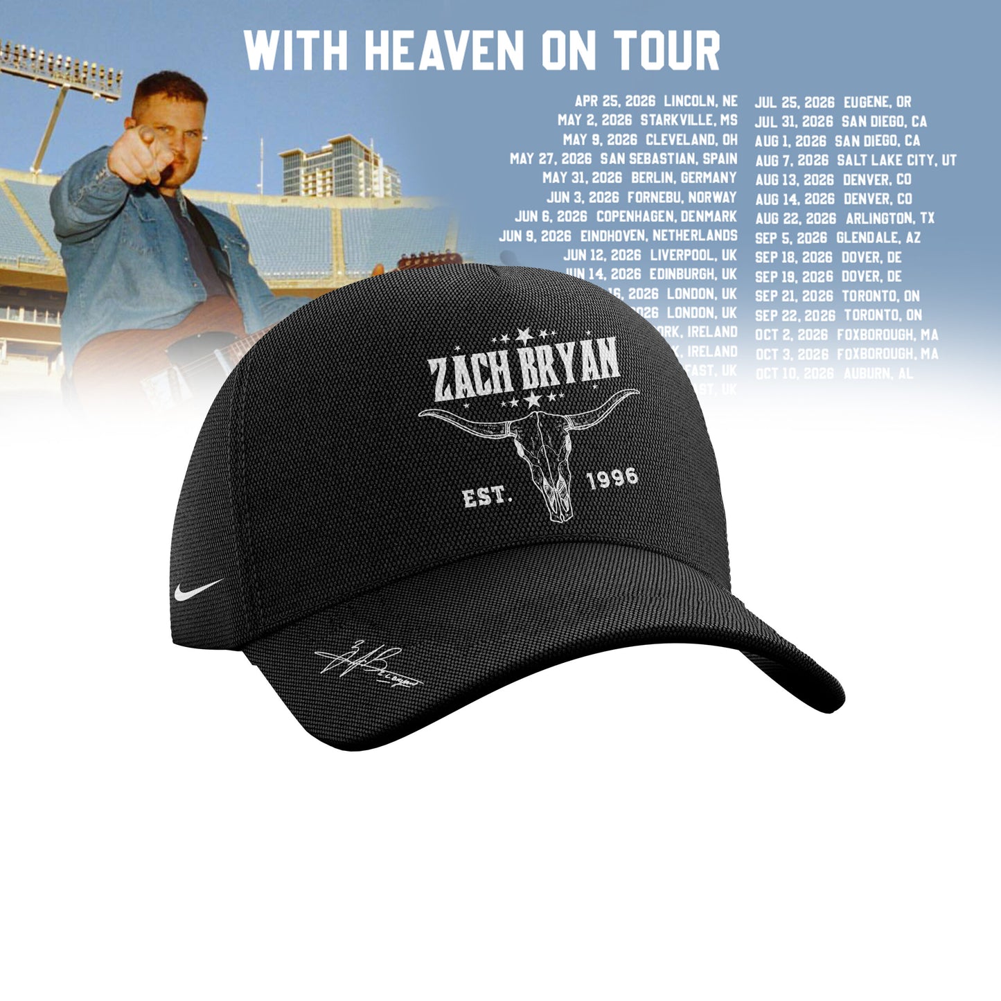 ZACH BRYAN 2026 TOUR HAT – LIMITED DROP 🔥