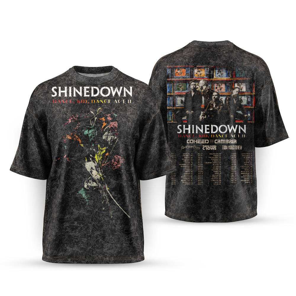 Dance, Kid, Dance Act II World Tour Shinedown 2026 2_Washed - Washed T-shirt