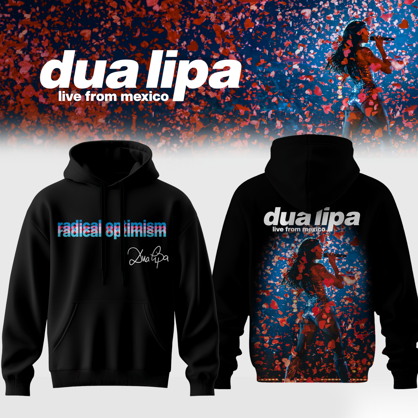 ,DUA LIPA “live from mexico” Limited Edition Signature – Hoodie