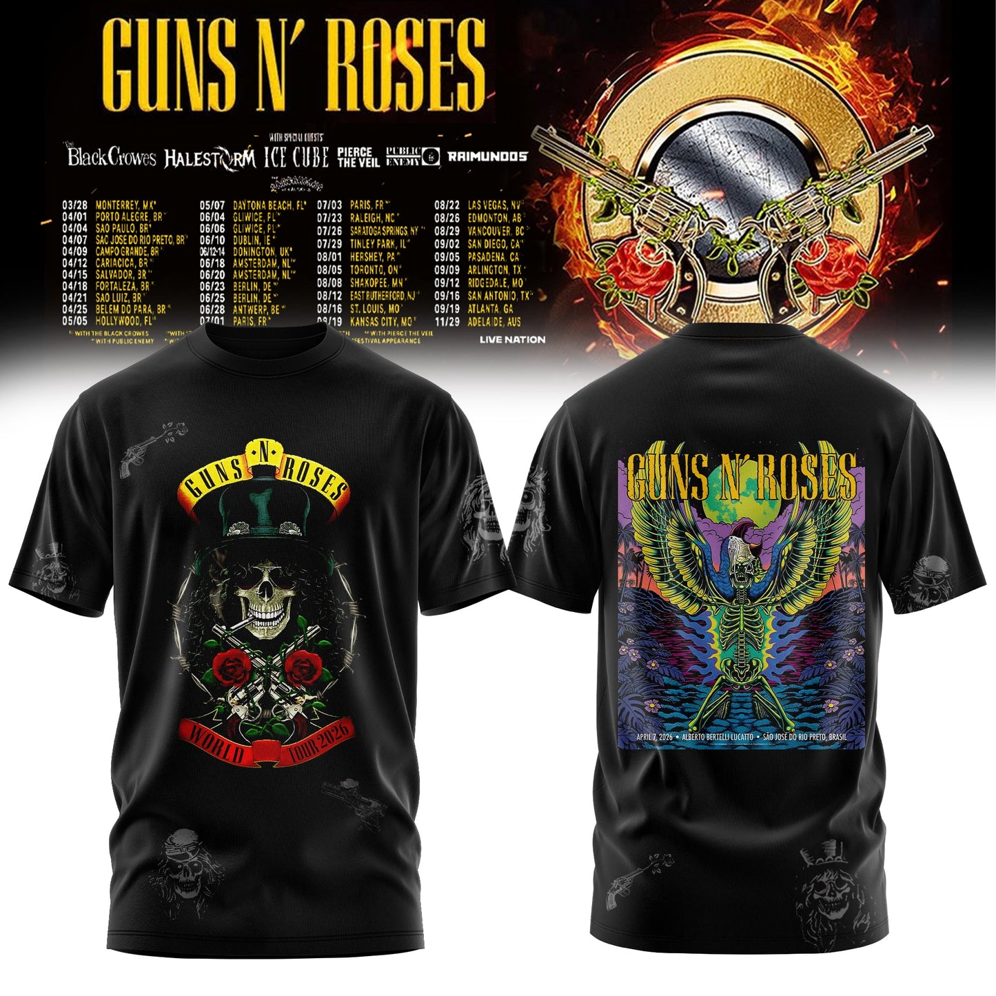 _Guns N’ Roses 2026 TOUR T-SHIRT IS HERE – LIMITED EDITION 🔥