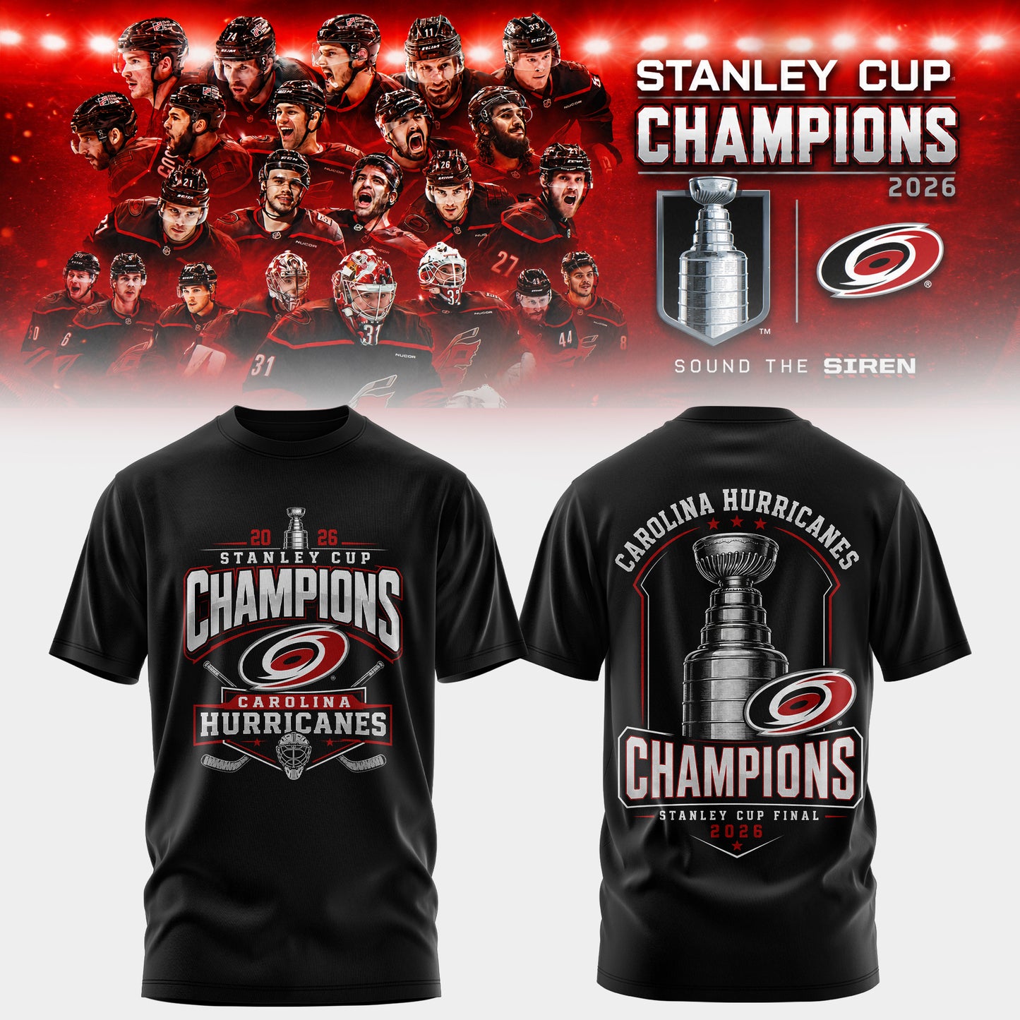 C Hurricanes 2026 Stanley Cup Champions Tshirt