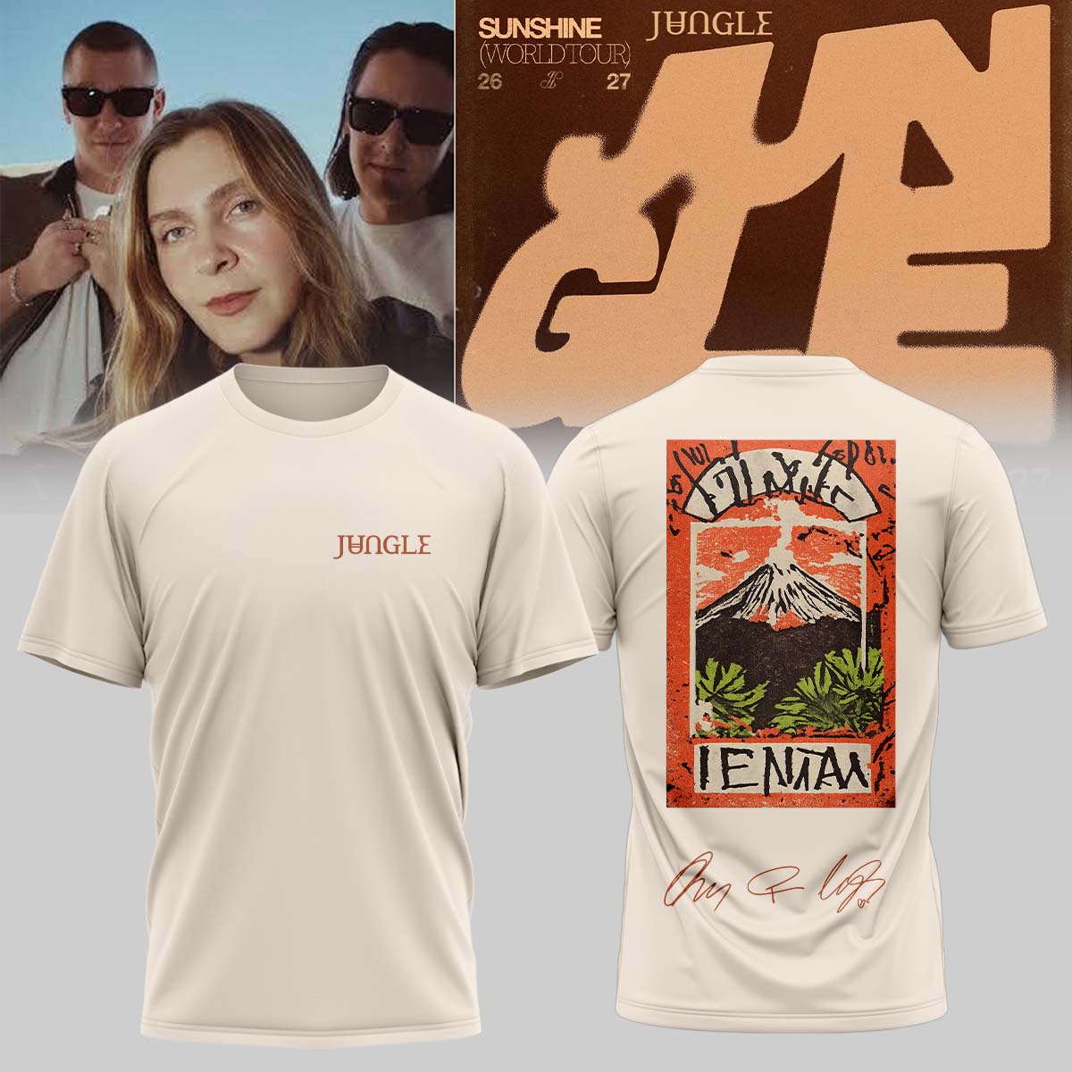 ,,.Jungle – Sunshine World Tour 2026/27 Limited Edition Signature – Tshirt