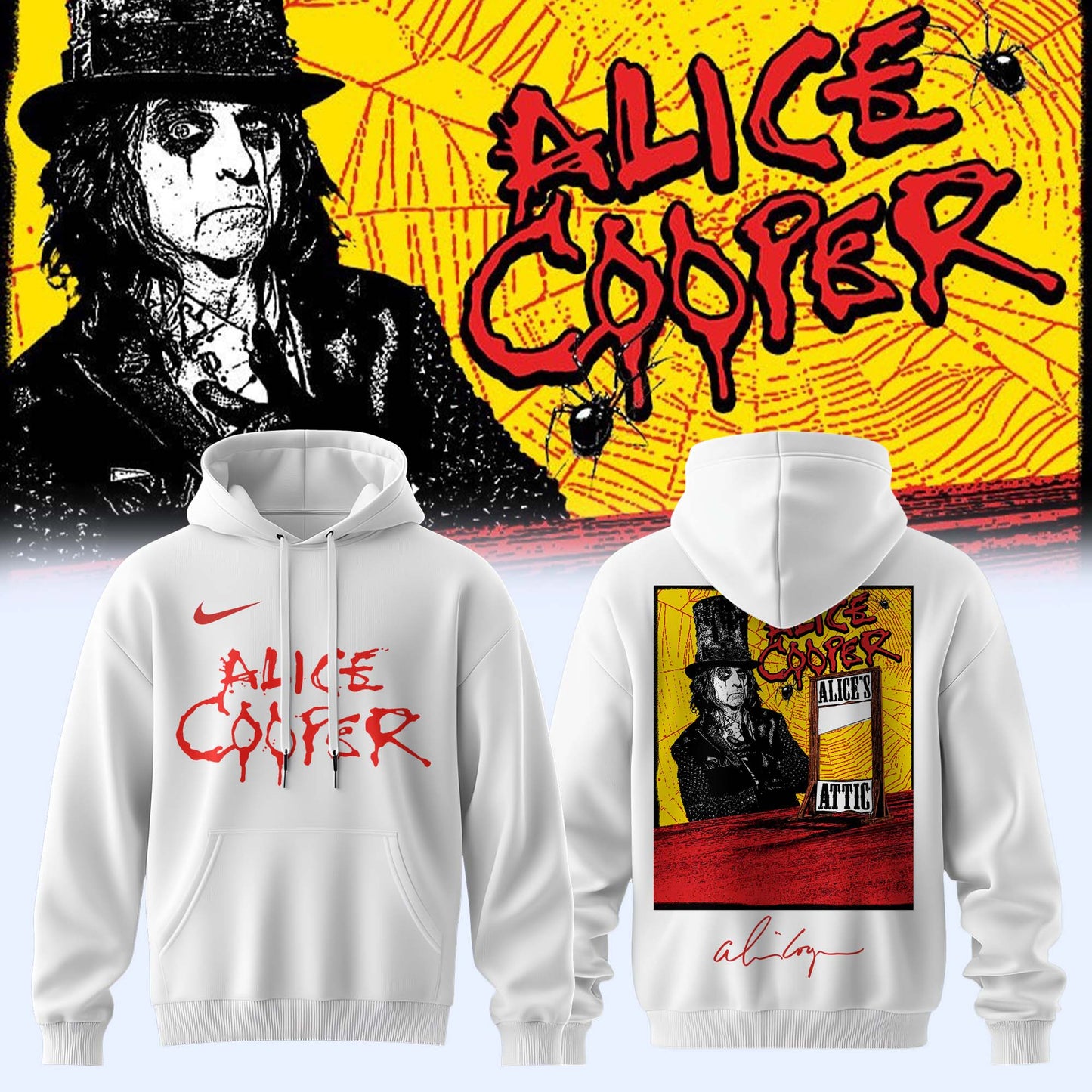 _.Alice Cooper “Alice’s Attic Tour” 2026 Signed – Hoodie