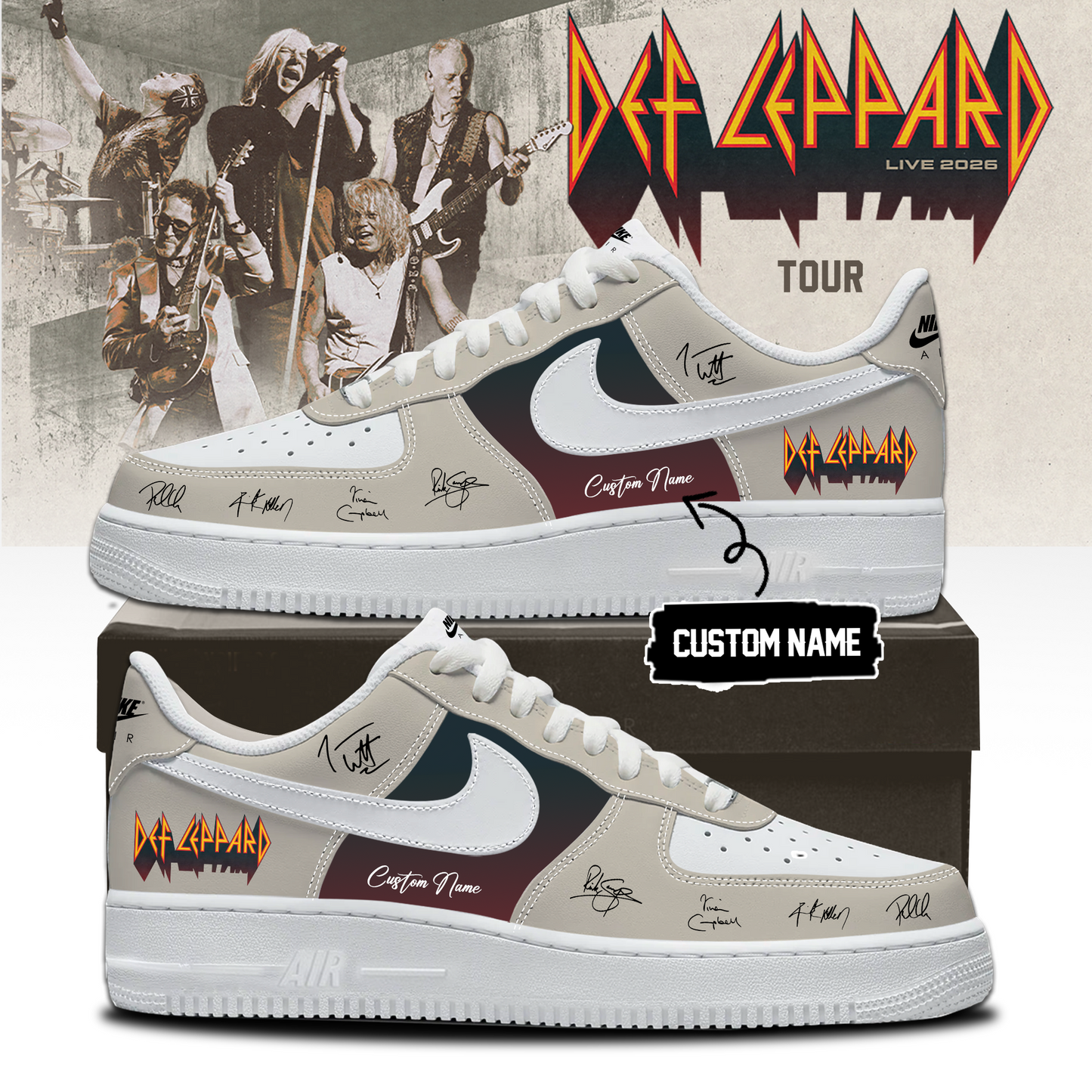 ,,Def Leppard Live 2026 Limited Edition Signature – Shoes