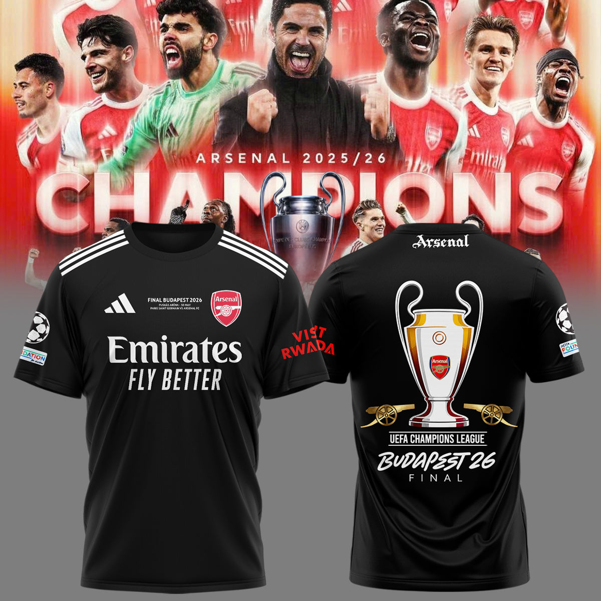 ,,Arsenal Champions League Winners 25/26 Jersey