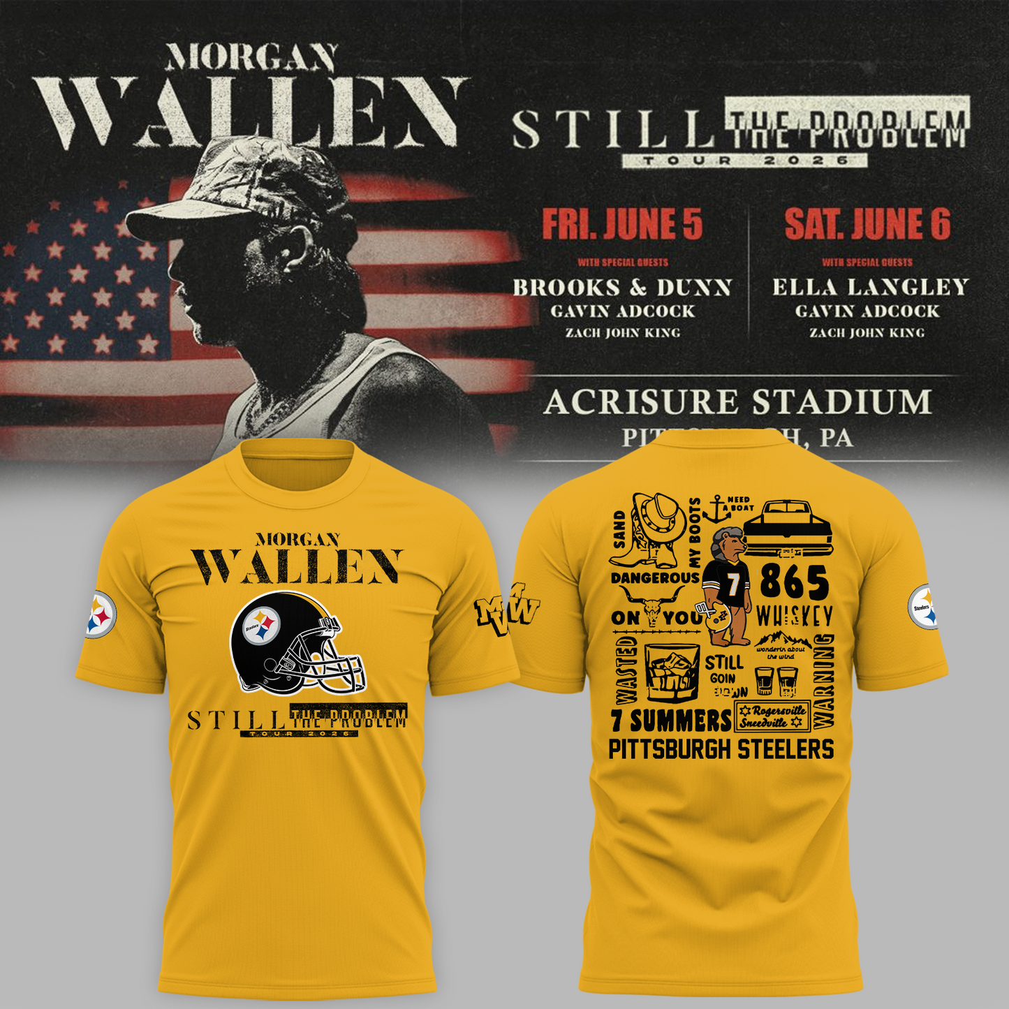 🔥 MW x Pittsburgh Stadium Tour 2026 Limited Edition T-Shirt