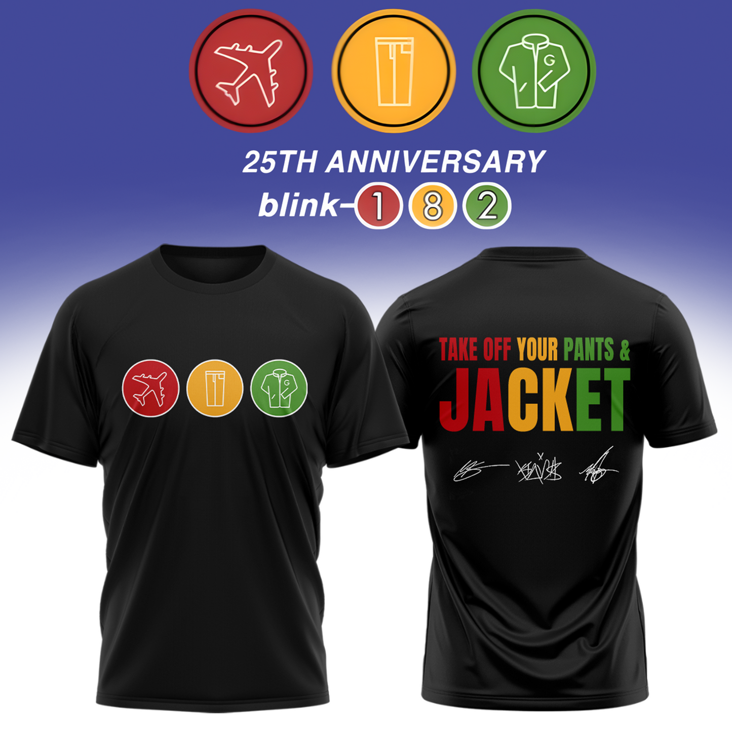,,,Blink-182 Anniversary Collection -Limited Edition Signature T shirt