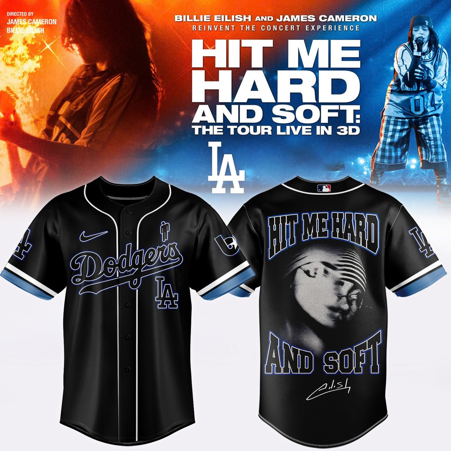.Baseball x Billie Eilish HIT ME HARD AND SOFT: THE TOUR Jersey 1