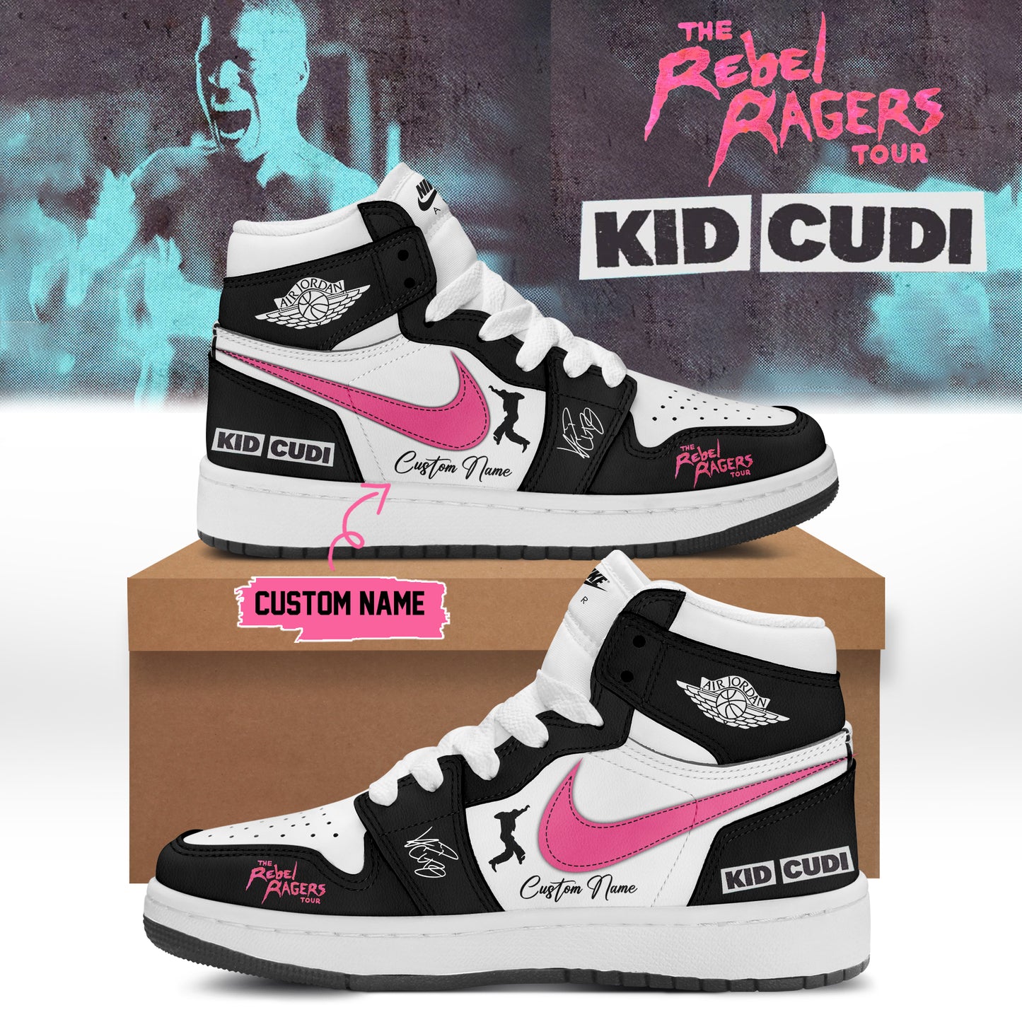 ,,KID CUDI ”The Rebel Ragers Tour 2026” Limited Edition Signature – Shoes 9