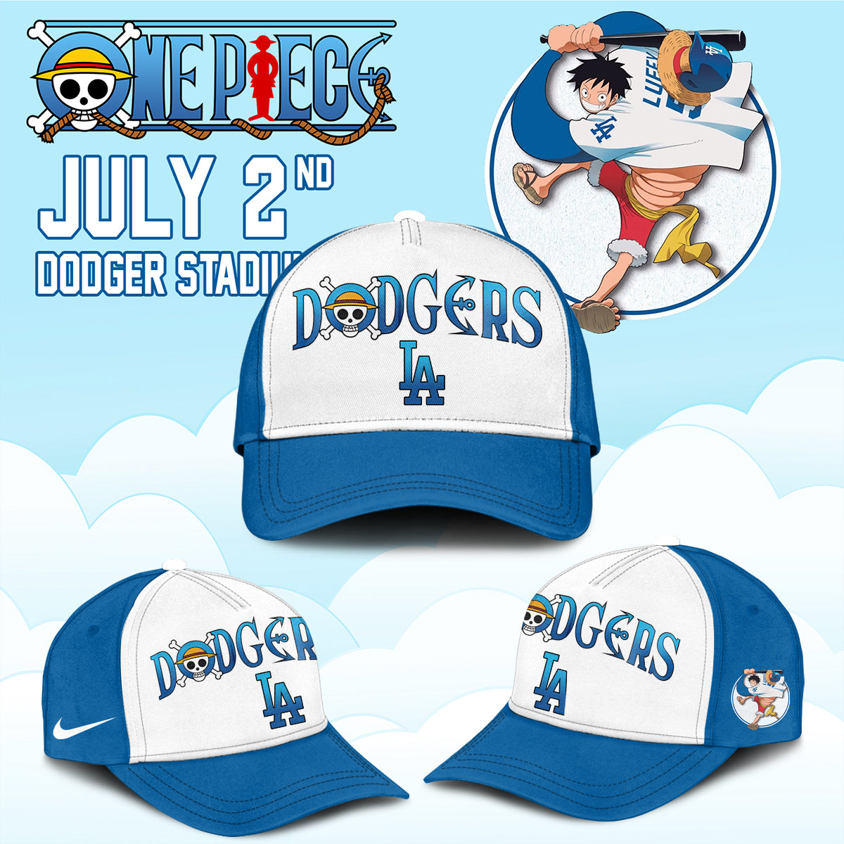 ONE PIECE Night with the Los Angeles Dogger 2026 Jersey 1 (Custom Name & Number)