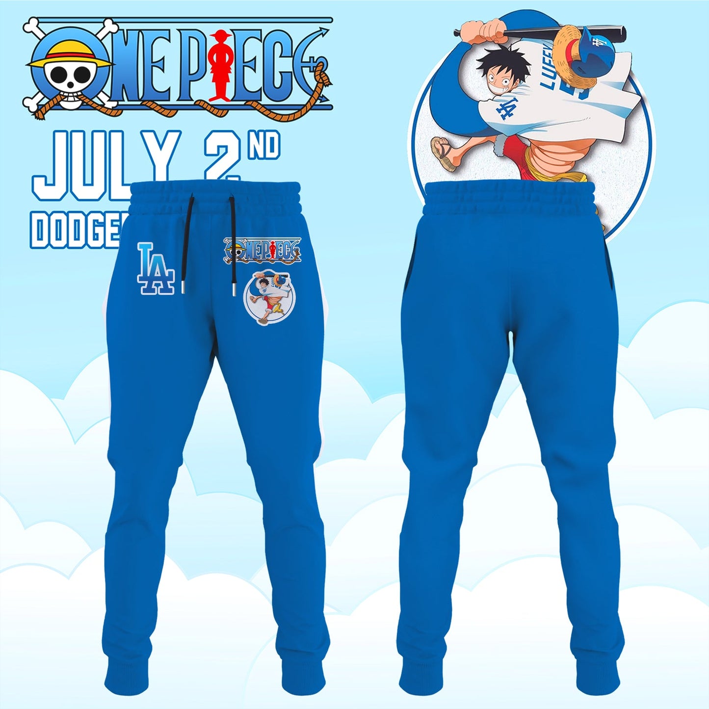 ,.ONE PIECE Night with the Los Angeles Dogger 2026 Jersey 2
