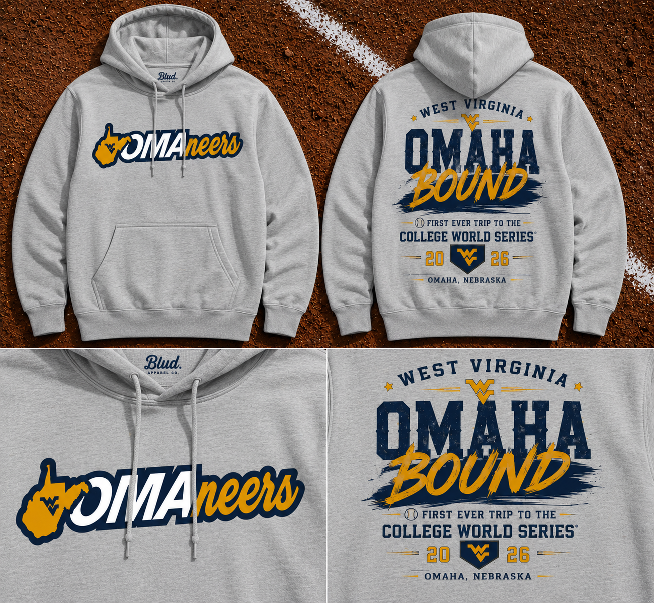 West Virginia Mountaineers 2026 Baseball Men’s College World Series Omaneers Hoodie