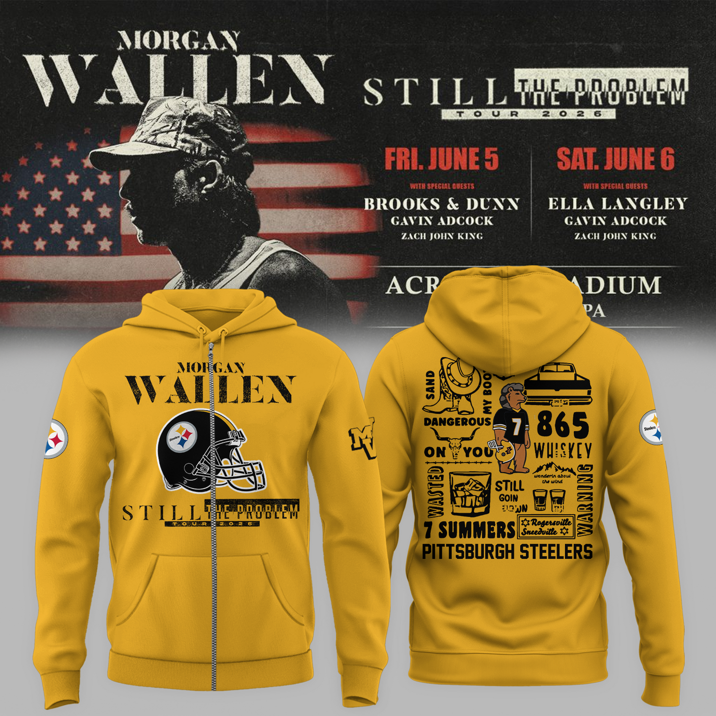 🔥 MW x Pittsburgh Stadium Tour 2026 Limited Edition Zip Hoodie
