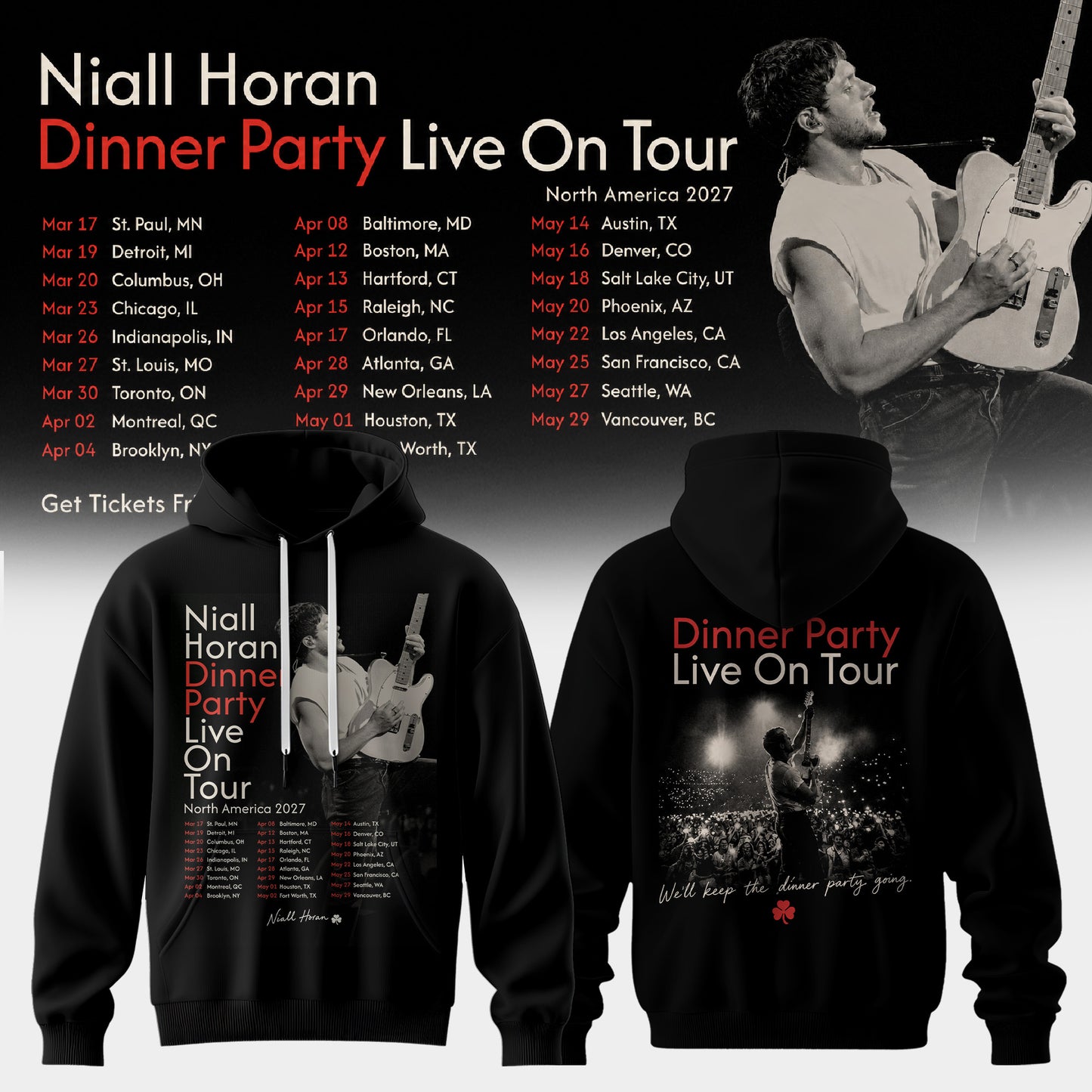 NIALL HORAN – DINNER PARTY LIVE ON TOUR HOODIE
