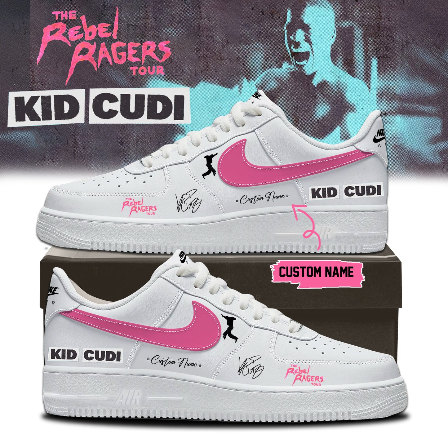 ,.KID CUDI ”The Rebel Ragers Tour 2026” Limited Edition Signature – Shoes 10