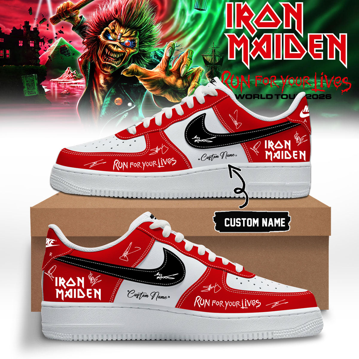 ,Iron Maiden – Run For Your Lives World Tour Shoes