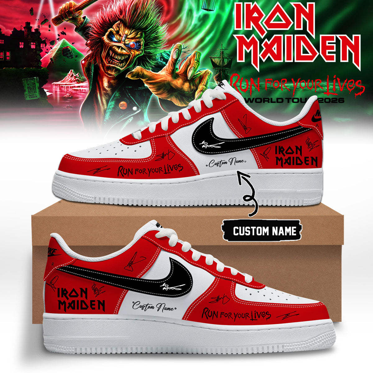 ,Iron Maiden – Run For Your Lives World Tour Shoes
