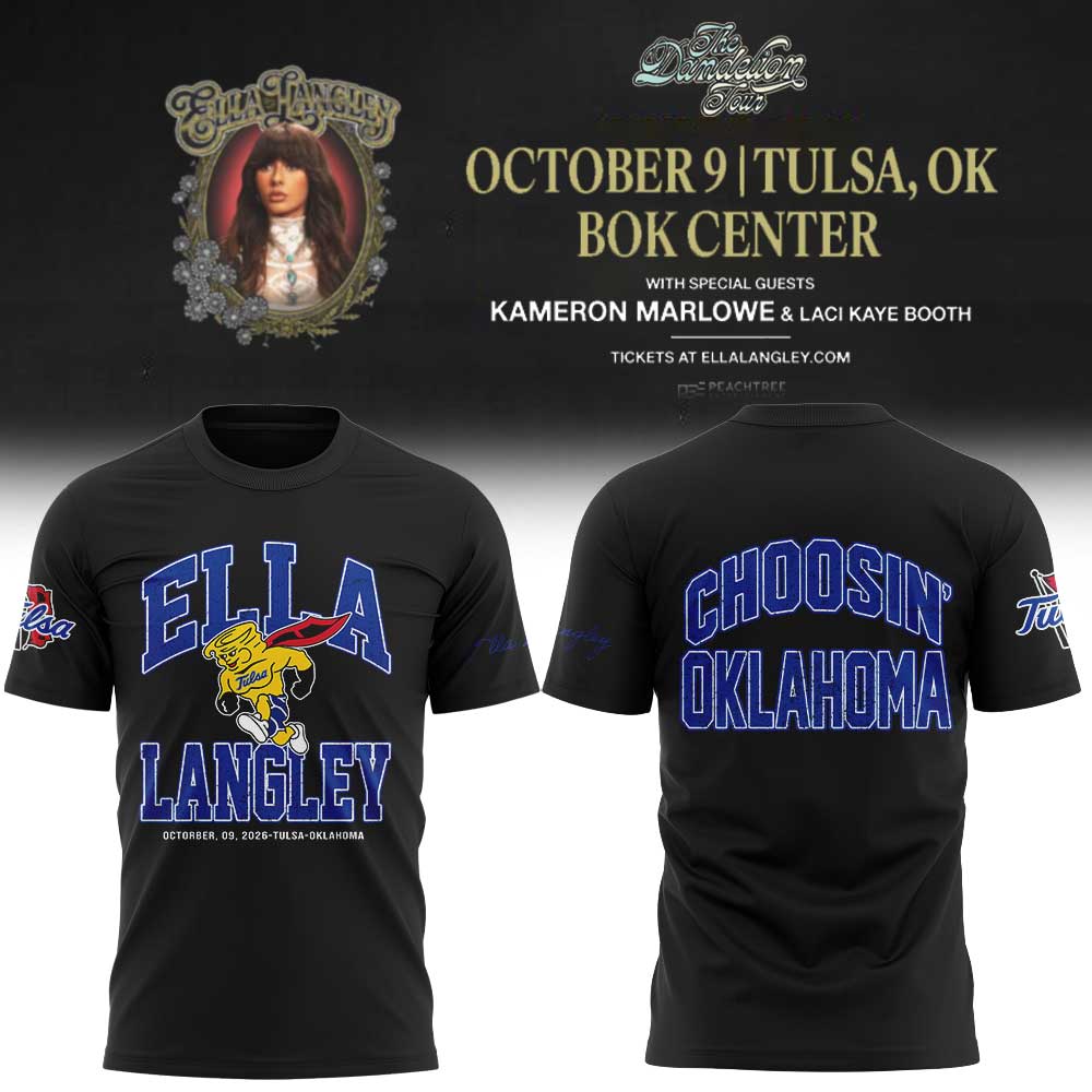 Tulsa Golden Hurricane x Ella Langley The Dandelion Tour 2026 Shirt