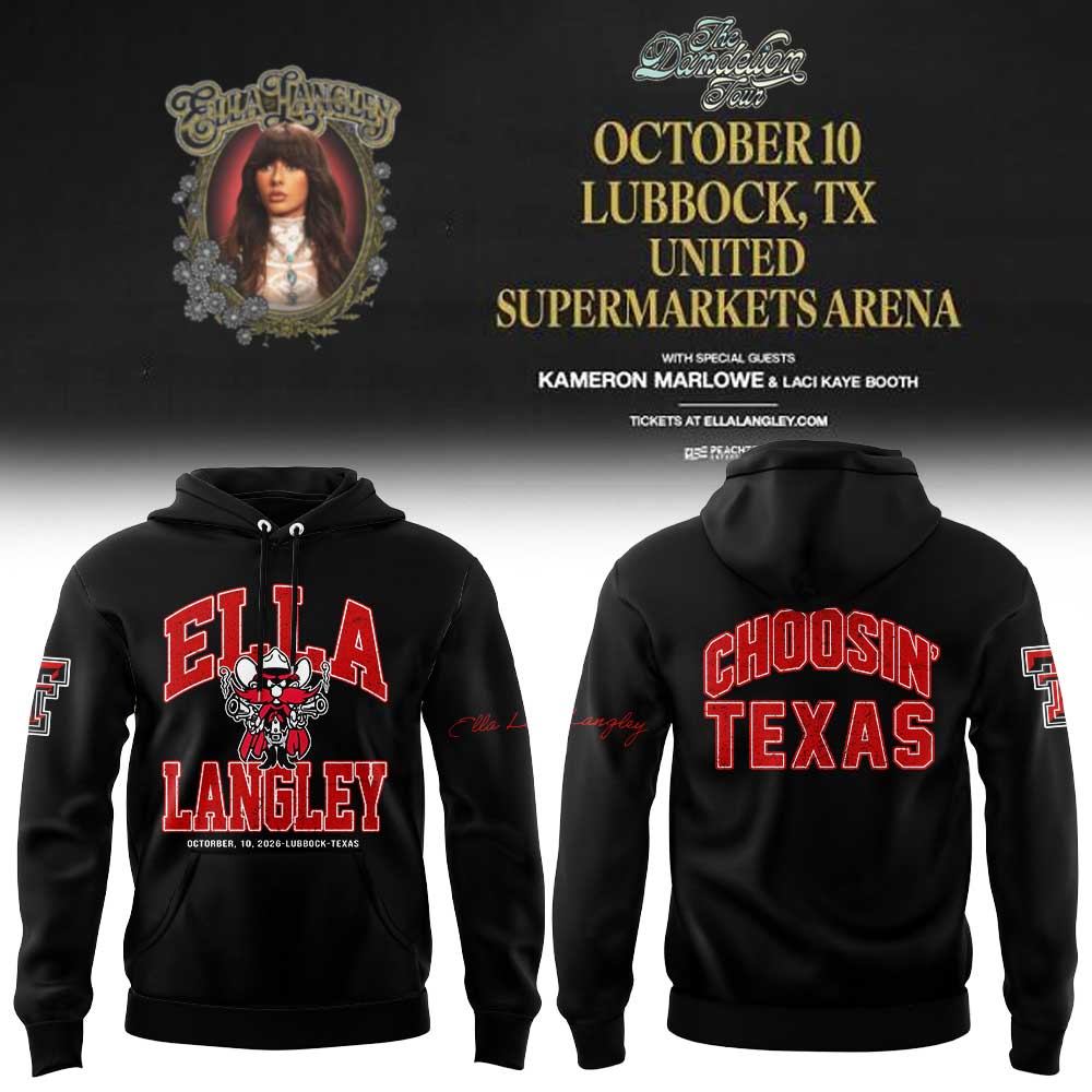 Texas Tech x Ella Langley The Dandelion Tour 2026 Hoodie