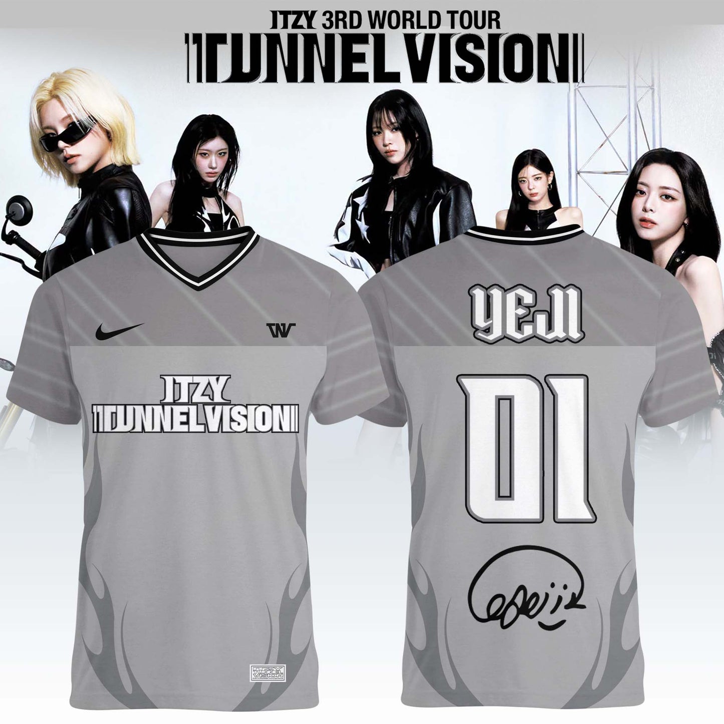 _.ITZY “Tunnel Vision” World Tour 2026 Limited Edition Signature – Football Jersey